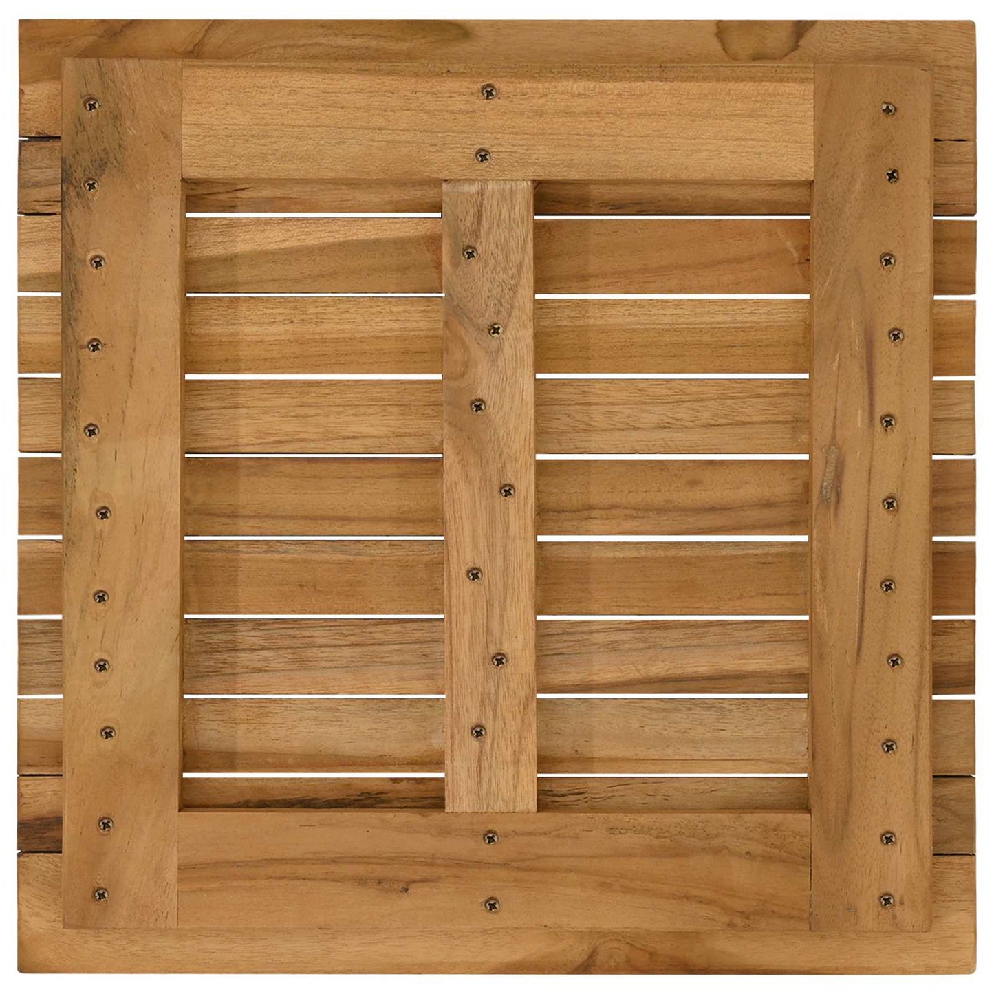 Asztallap 50 x 50 x 3,5 cm Négyzet Tömör Teakfa Természetes