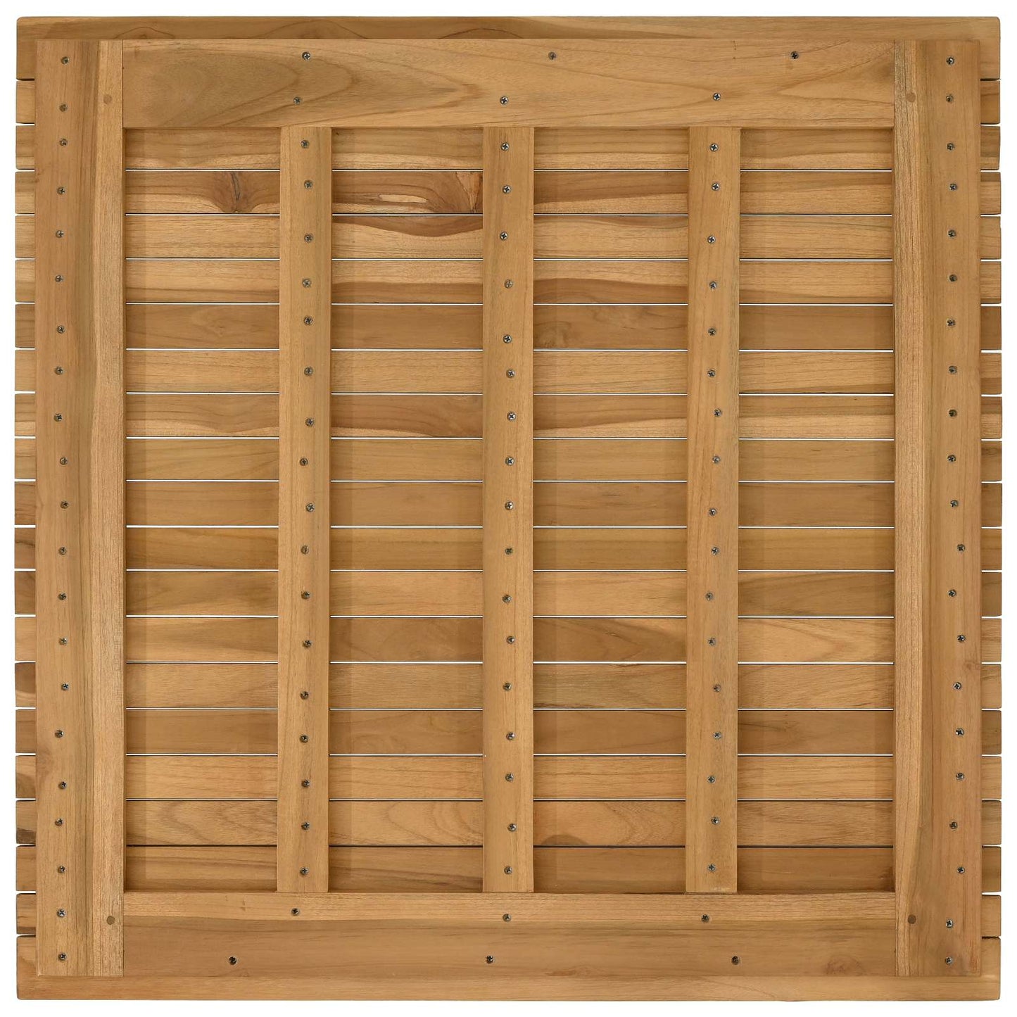 Asztallap 80 x 80 x 3,5 cm Négyzet Tömör Teakfa Természetes