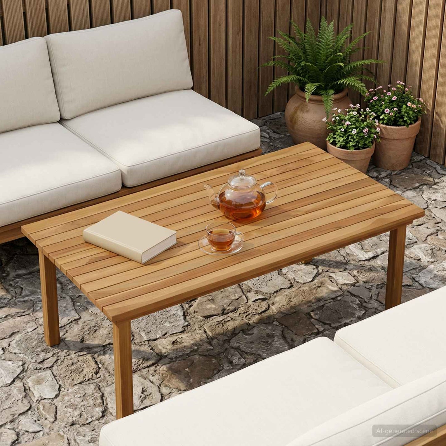 Asztallap 100 x 50 x 3,5 cm Négyszögletes Tömör Teakfa