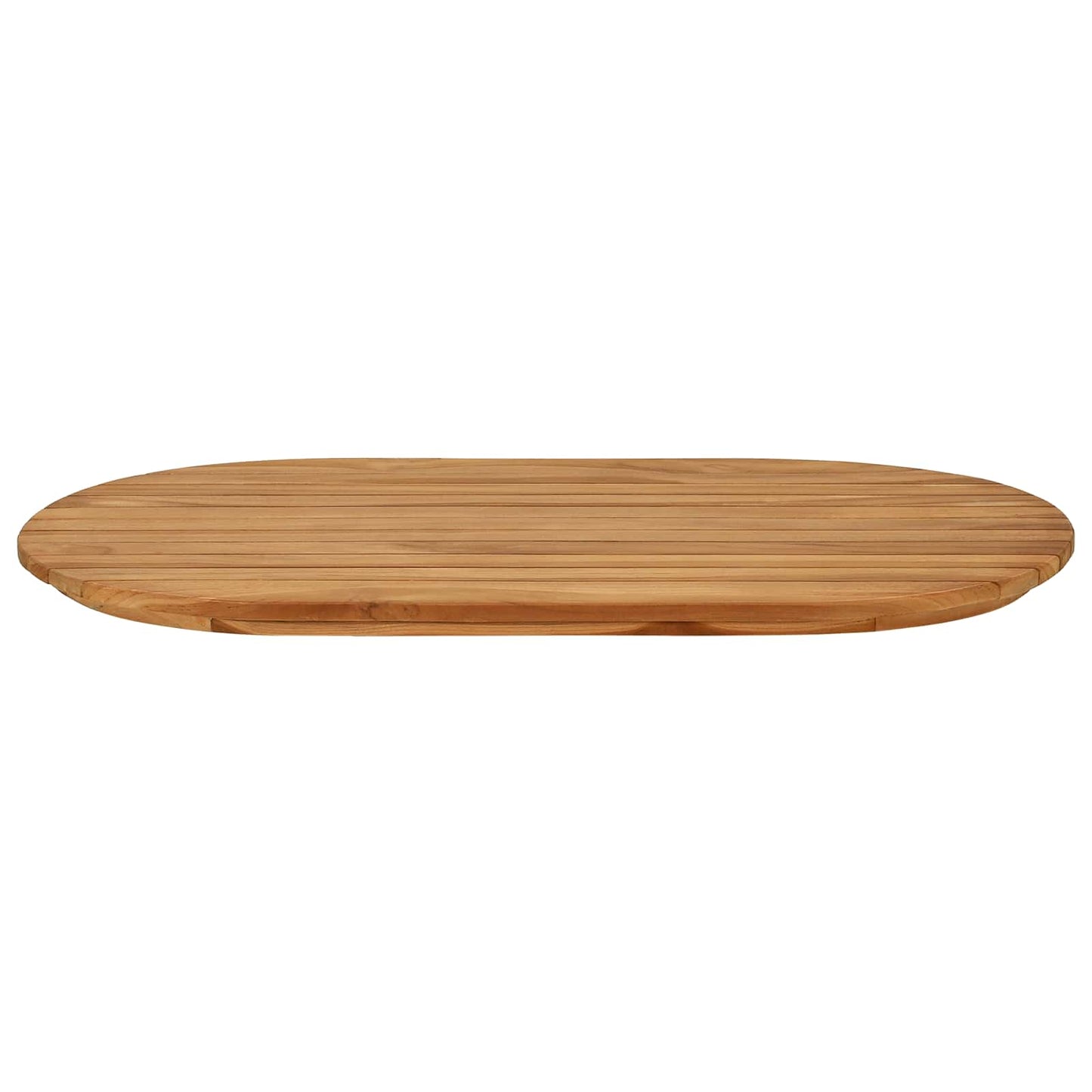 Asztallap 80 x 40 x 3,5 cm Ovális Tömör Teakfa Természetes