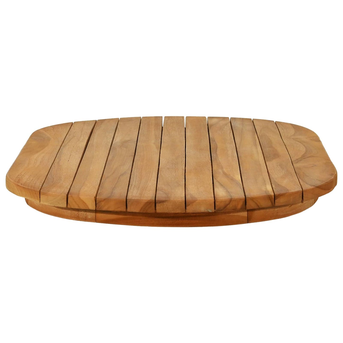 Asztallap 80 x 40 x 3,5 cm Ovális Tömör Teakfa Természetes