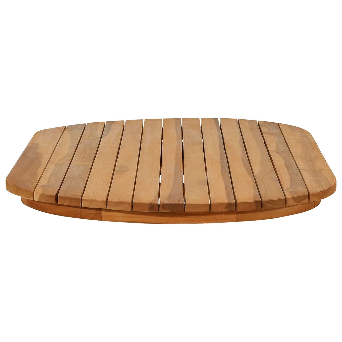 Asztallap 100 x 50 x 3,5 cm Ovális Tömör Teakfa Természetes
