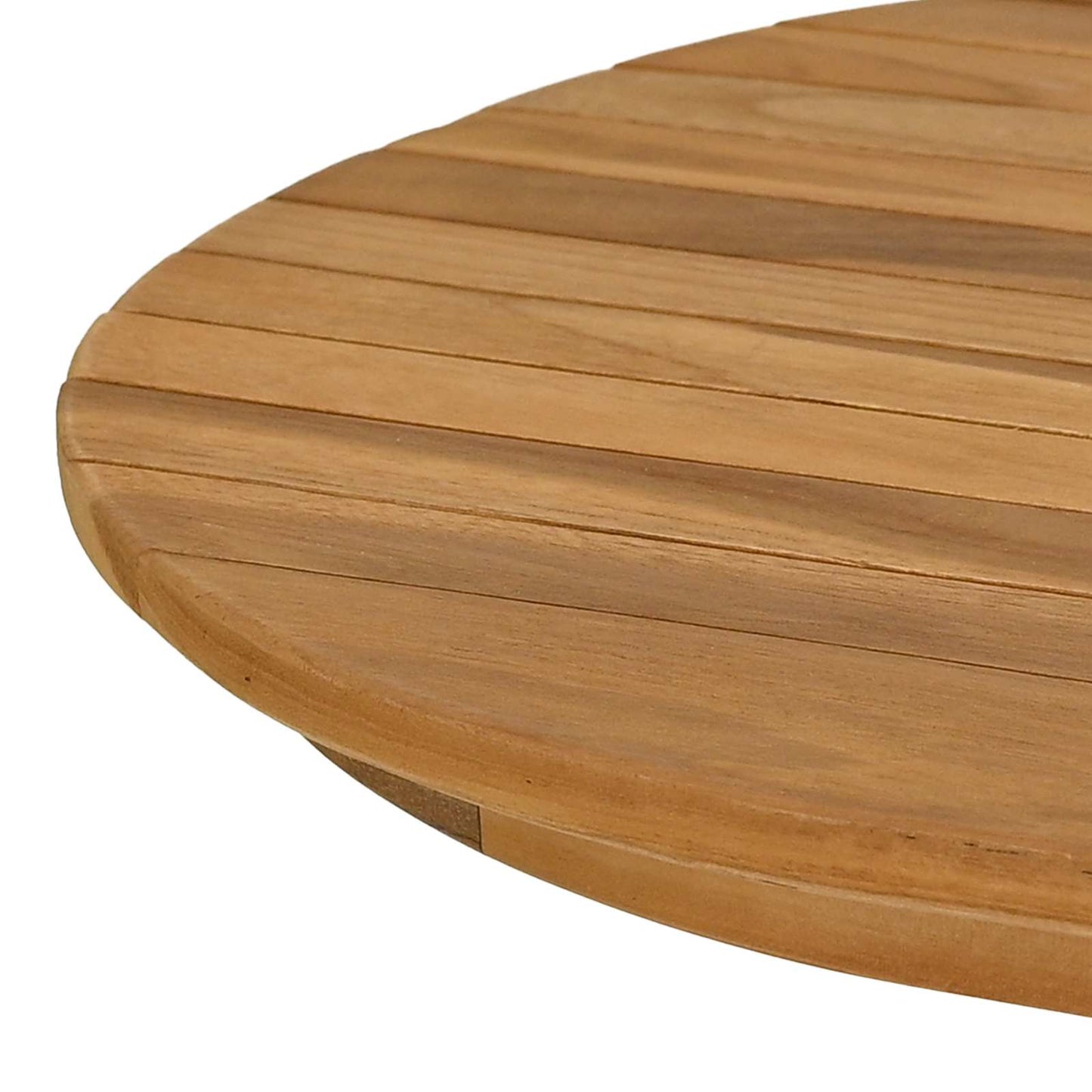 Asztallap 110 x 55 x 3,5 cm Ovális Tömör Teakfa Természetes