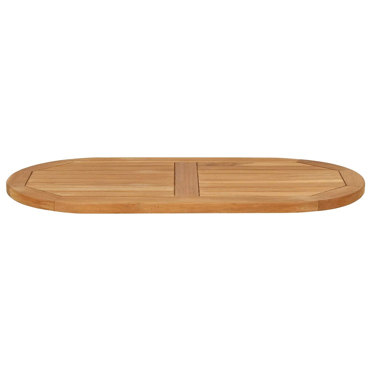 Asztallap 80 x 40 x 2,5 cm Ovális Tömör Teakfa Természetes
