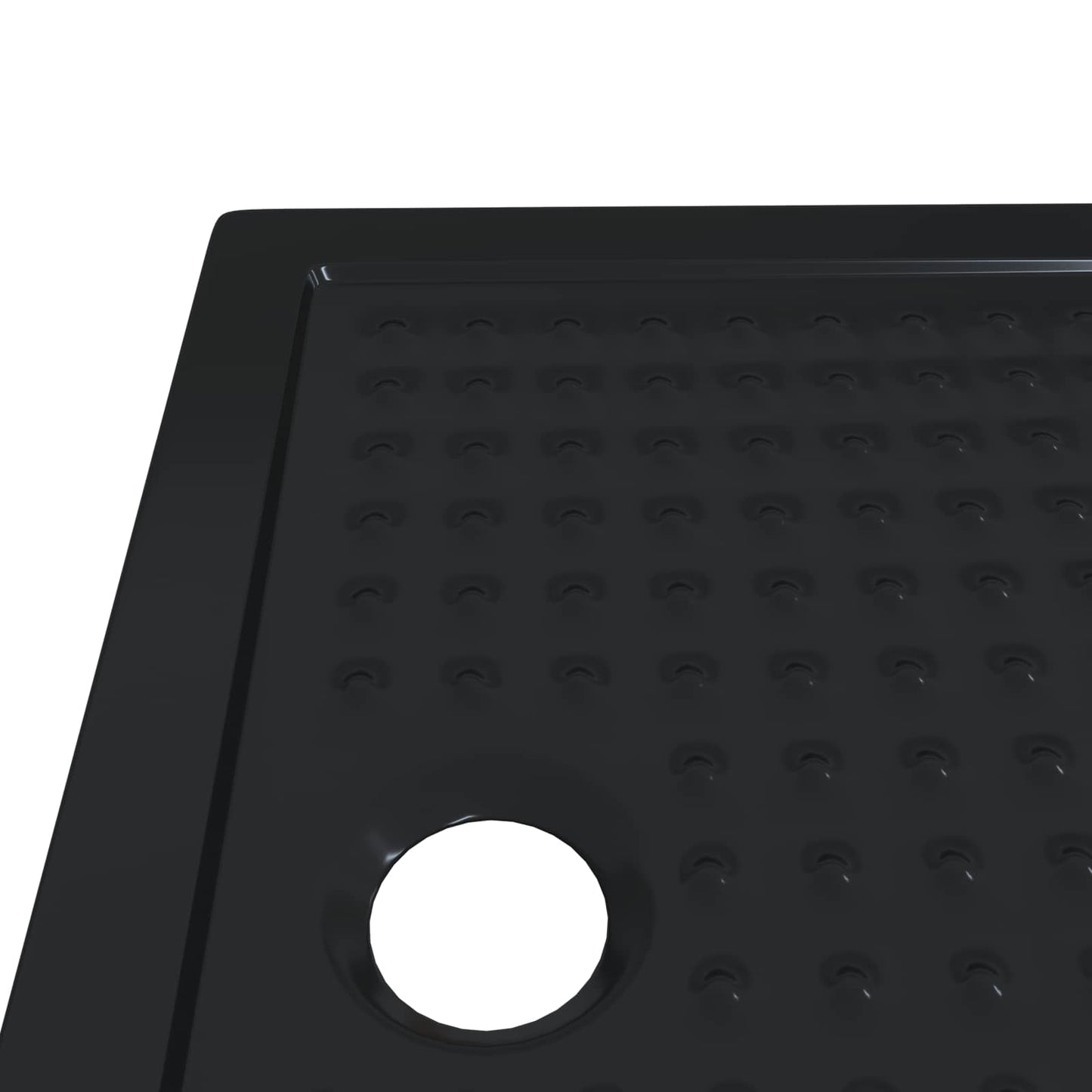 Zuhany Alap Tálca Dots-szal 90 x 70 x 4 cm ABS Fekete
