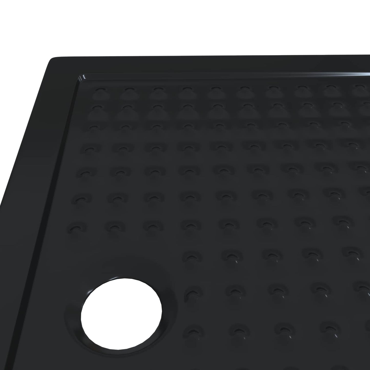 Zuhany Alap Tálca Dots-szal 100 x 80 x 4 cm ABS Fekete
