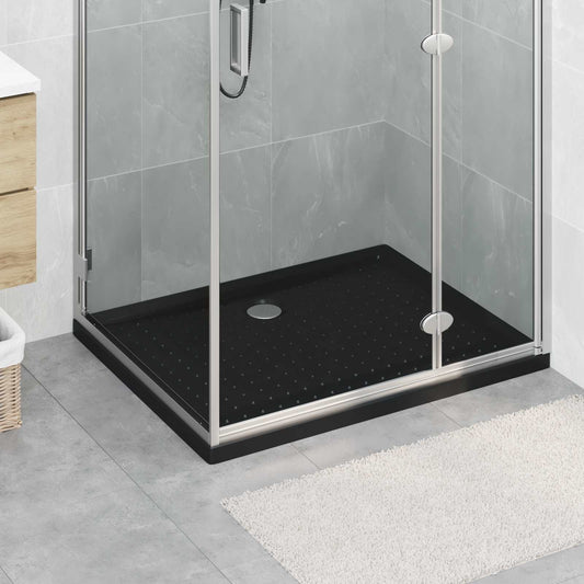Zuhany Alap Tálca Dots-szal 100 x 80 x 4 cm ABS Fekete