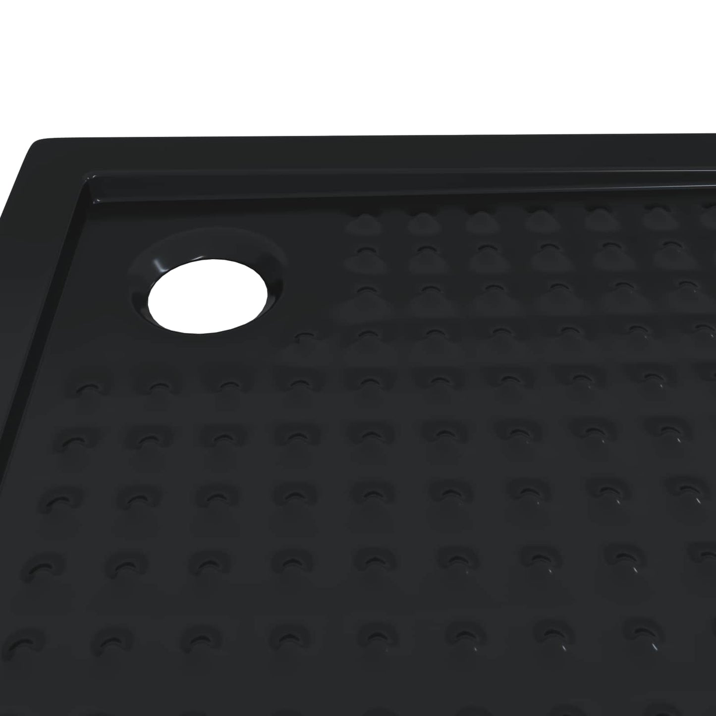Zuhany Alap Tálca Dots-szal 90 x 90 x 4 cm ABS Fekete