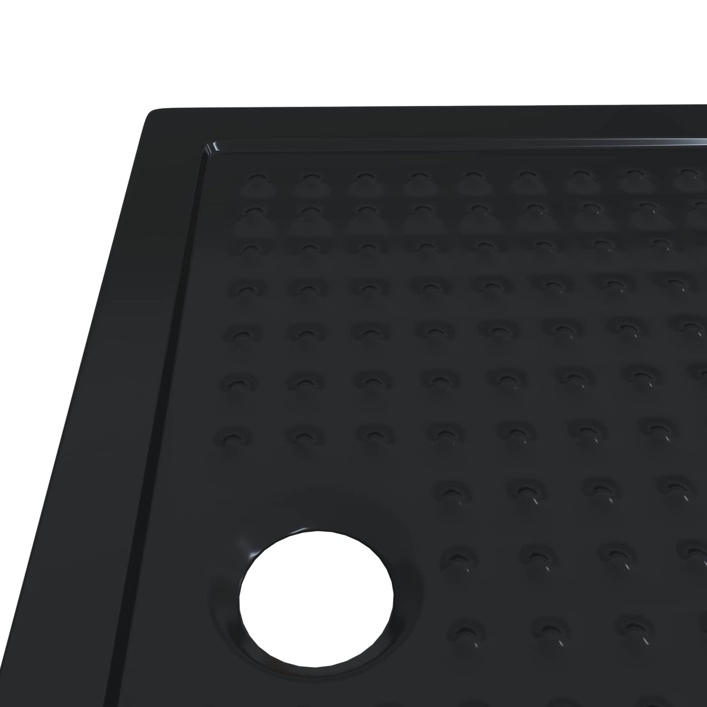Zuhany Alap Tálca Dots-szal 100 x 70 x 4 cm ABS Fekete
