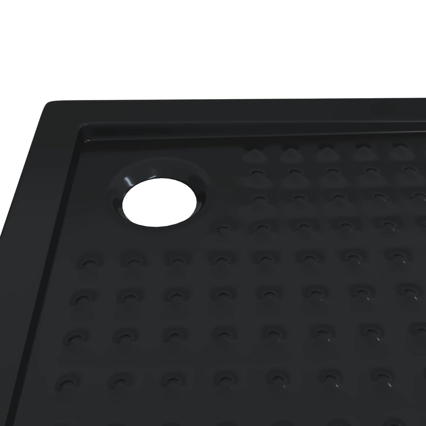 Zuhany Alap Tálca Dots-szal 80 x 80 x 4 cm ABS Fekete