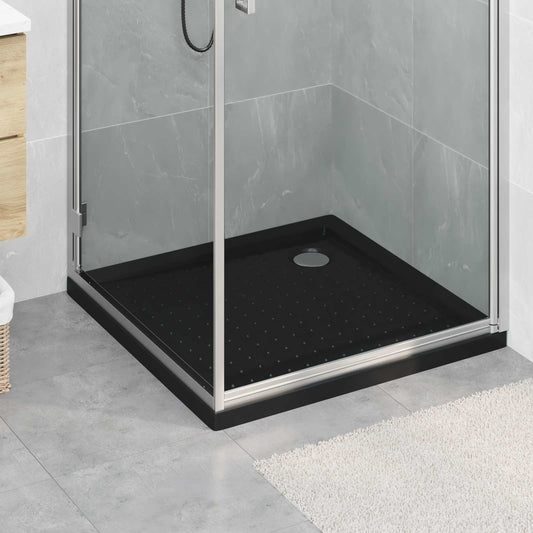 Zuhany Alap Tálca Dots-szal 80 x 80 x 4 cm ABS Fekete