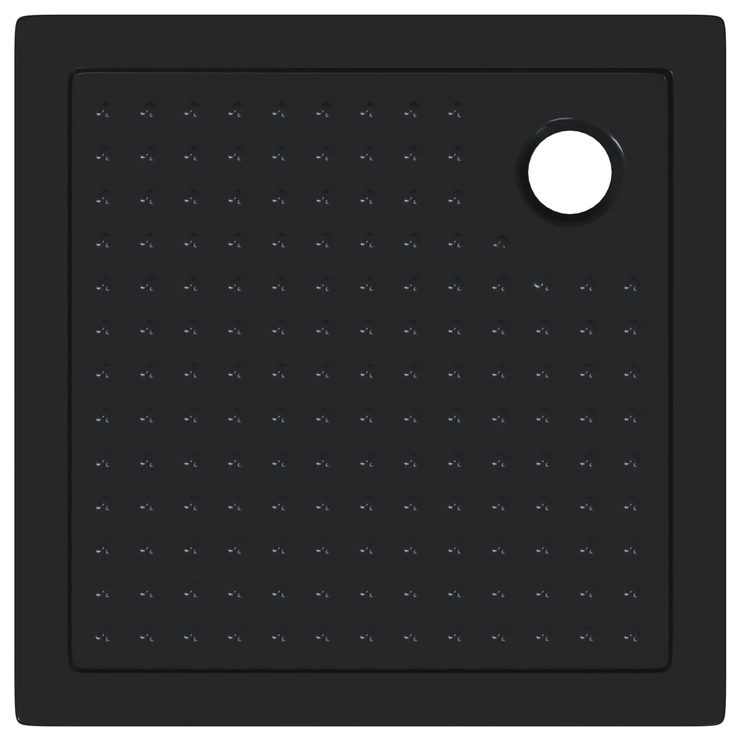 Zuhany Alap Tálca Dots-szal 80 x 80 x 4 cm ABS Fekete