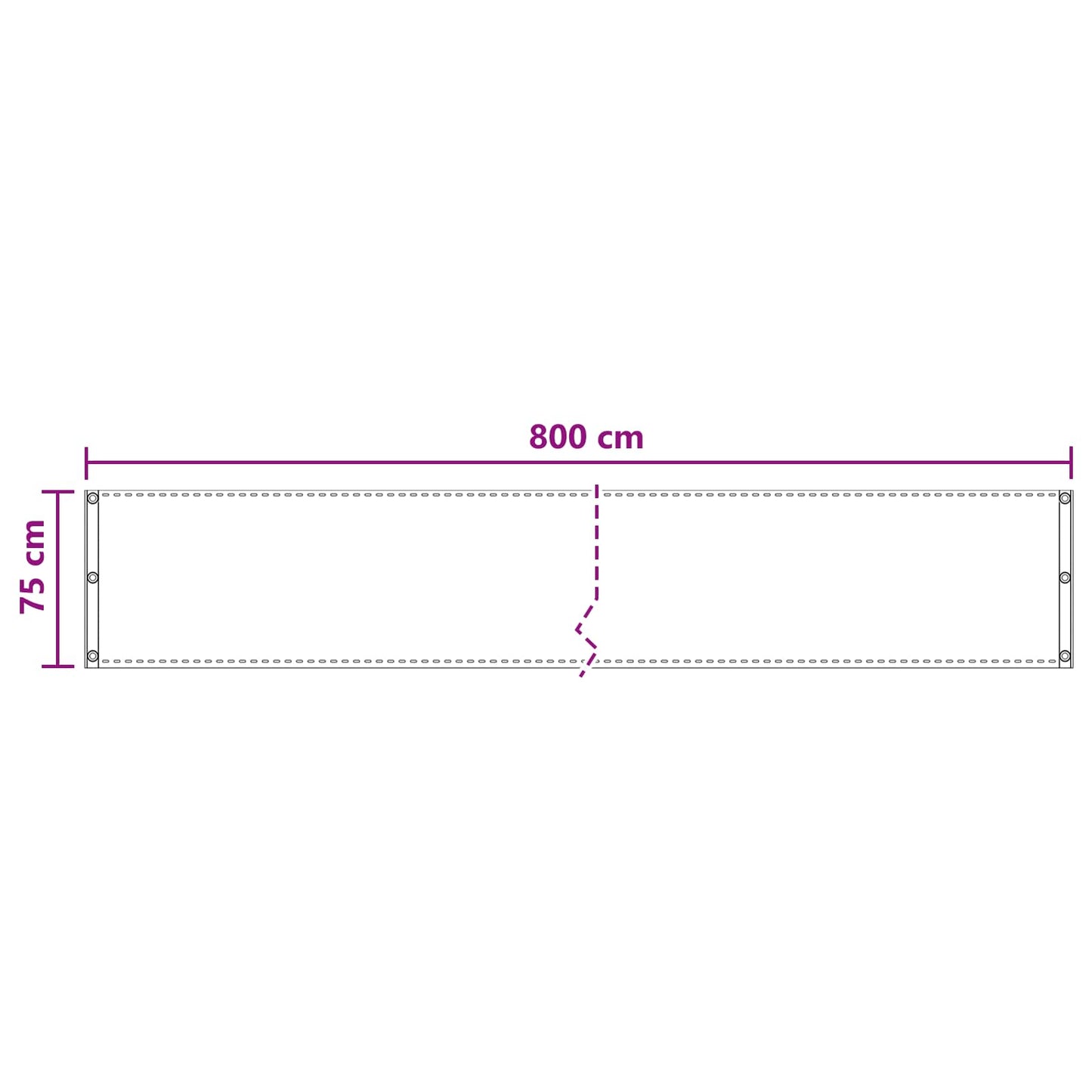 Erkély Szúnyogháló Krémszínű 75 x 800 cm HDPE és Alumínium