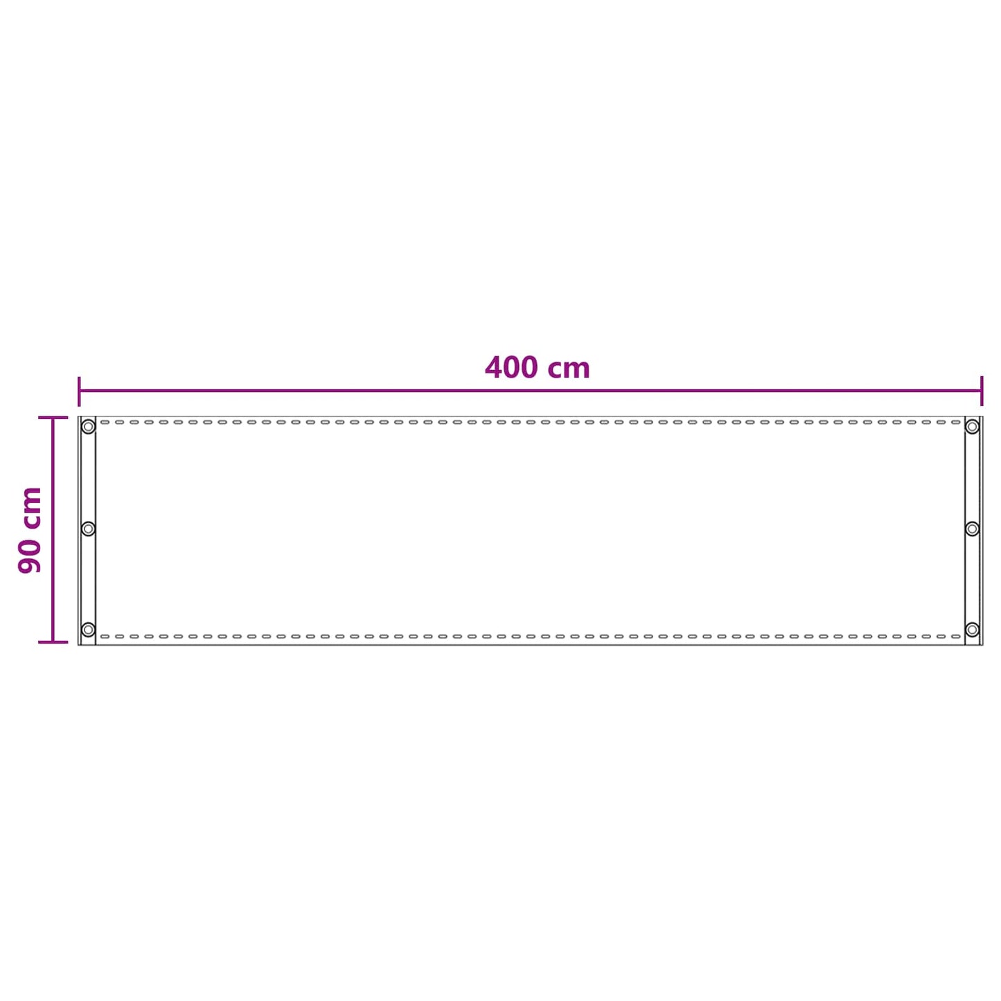 Erkély Szúnyogháló Világosszürke 90 x 400 cm HDPE és Alumínium