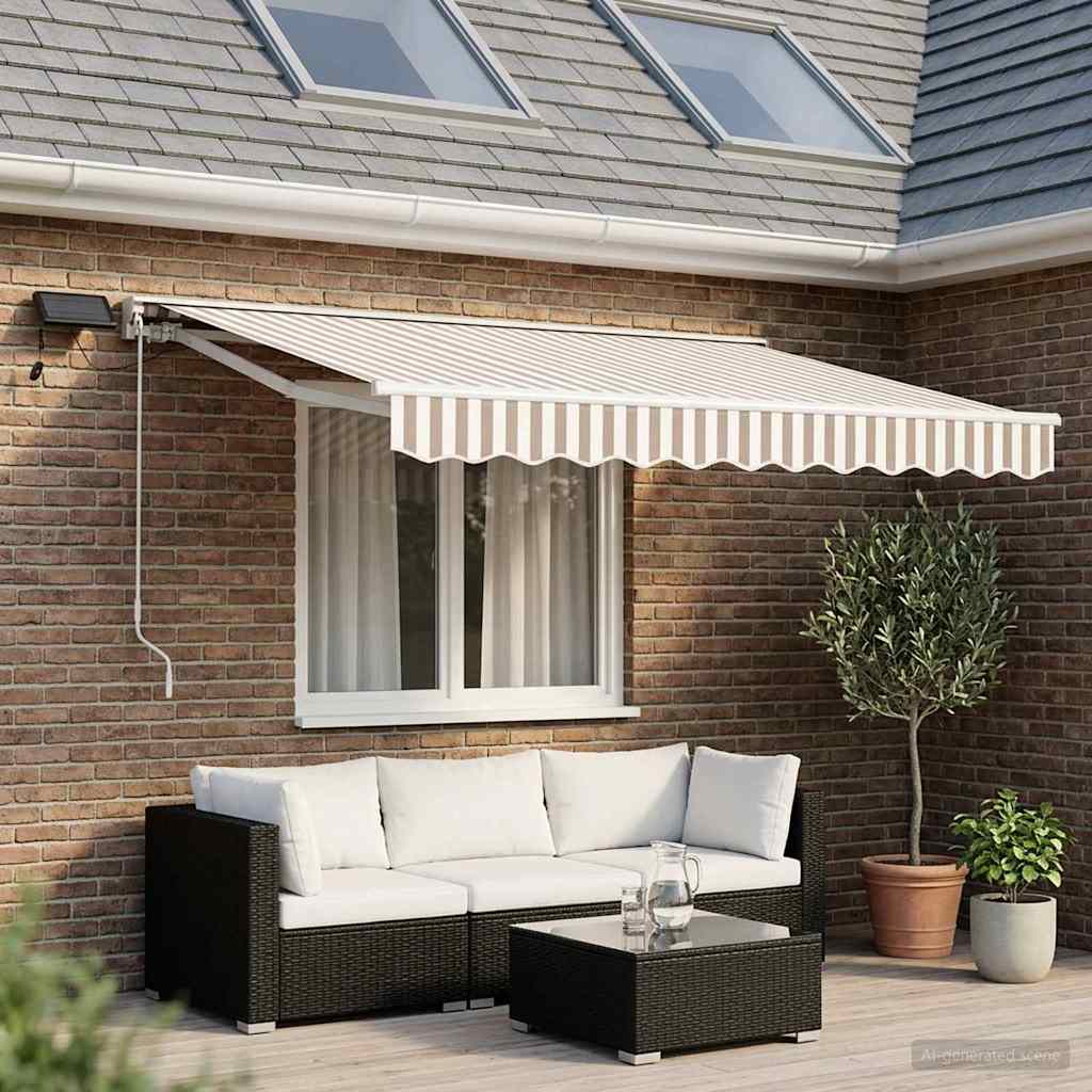 Kézi napellenző keret LED világítással 3,5 x 2 m