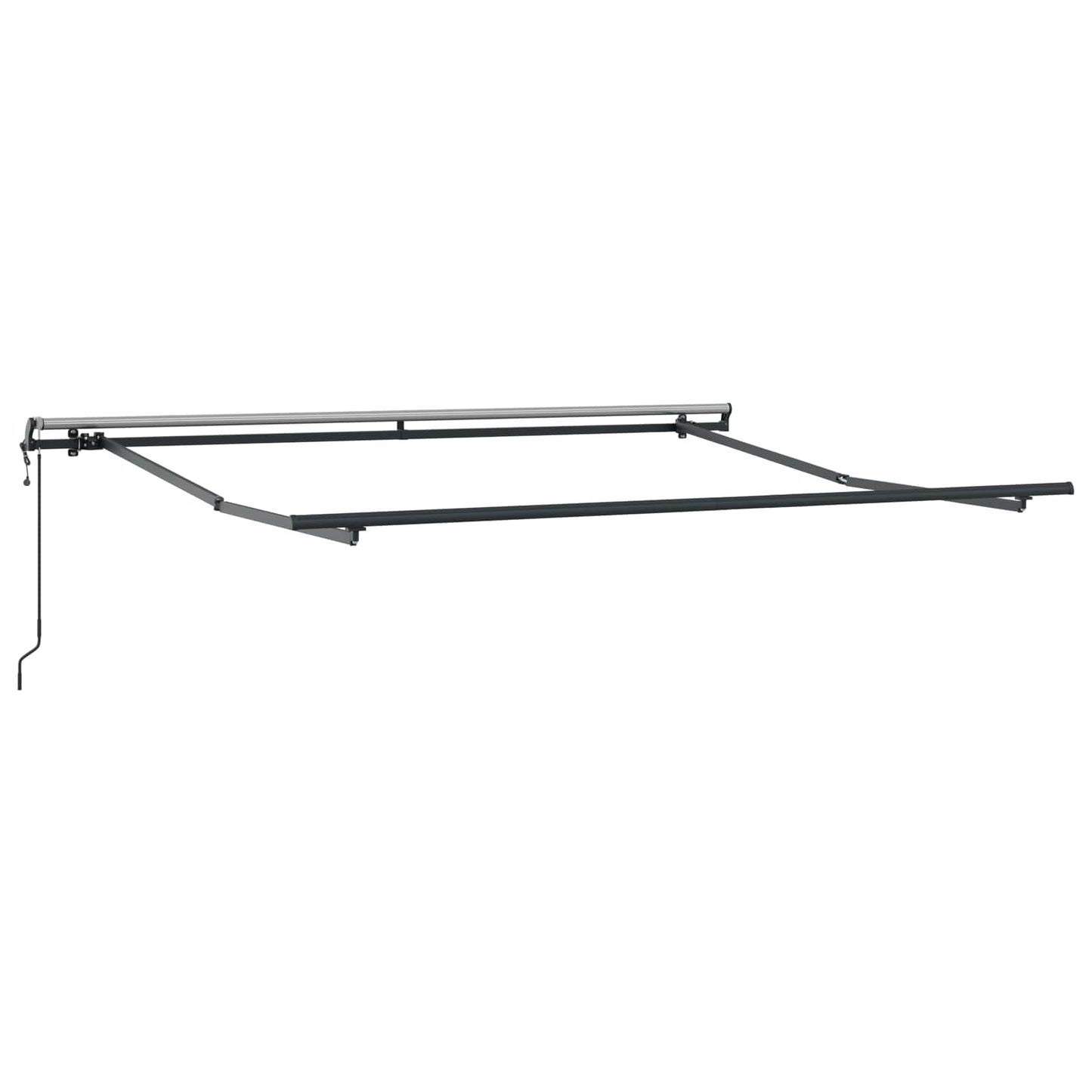 Behúzható napellenző Világosszürke és fehér 400 × 350 cm