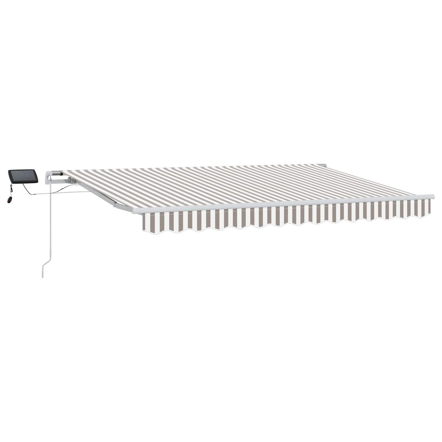 Behúzható napellenző Világosszürke és fehér 450 × 300 cm