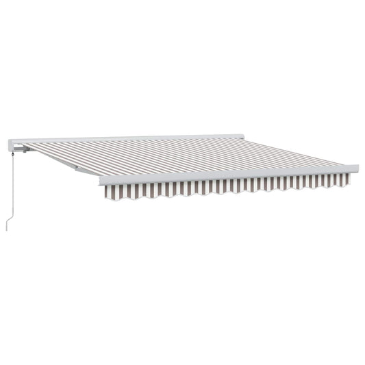 Behúzható napellenző Világosszürke és fehér 450 × 300 cm