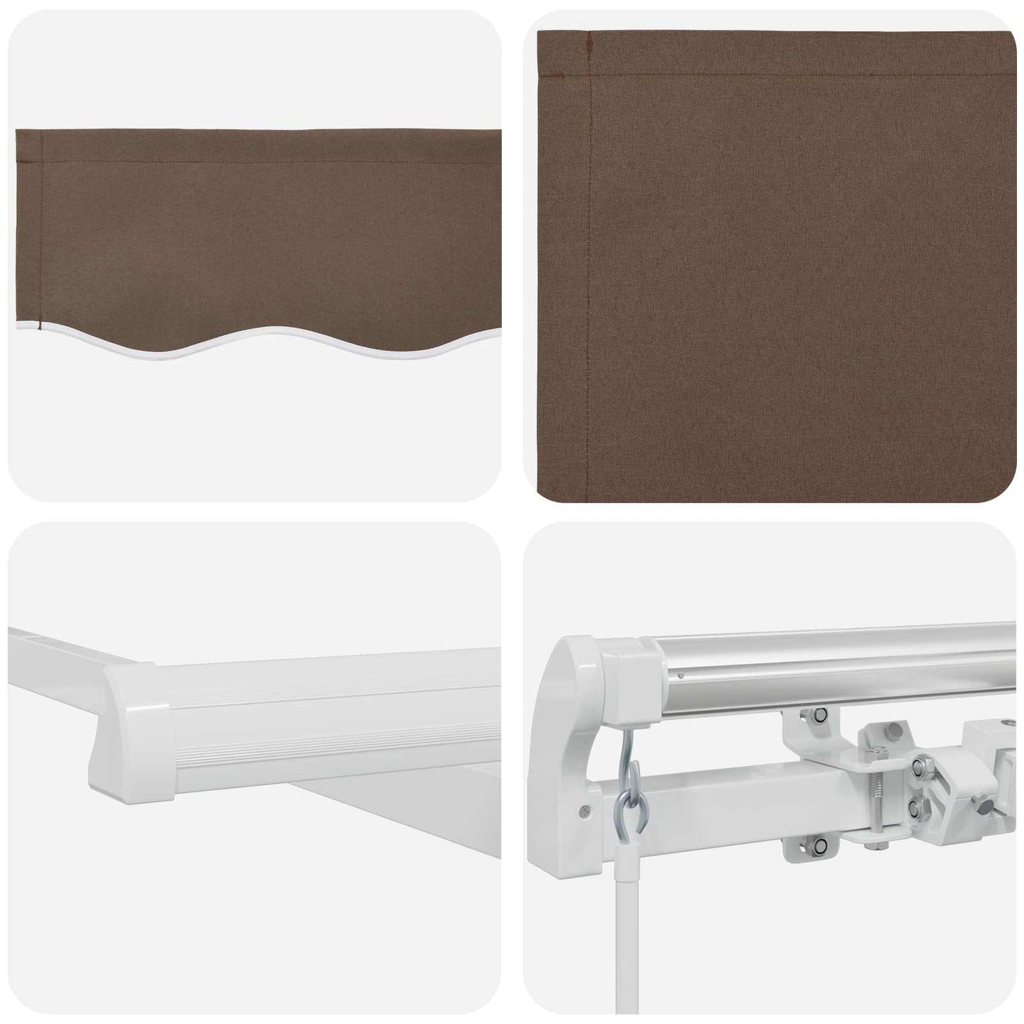 Behúzható napellenző Tópszínű 600 × 300 cm Szövet és Alumínium