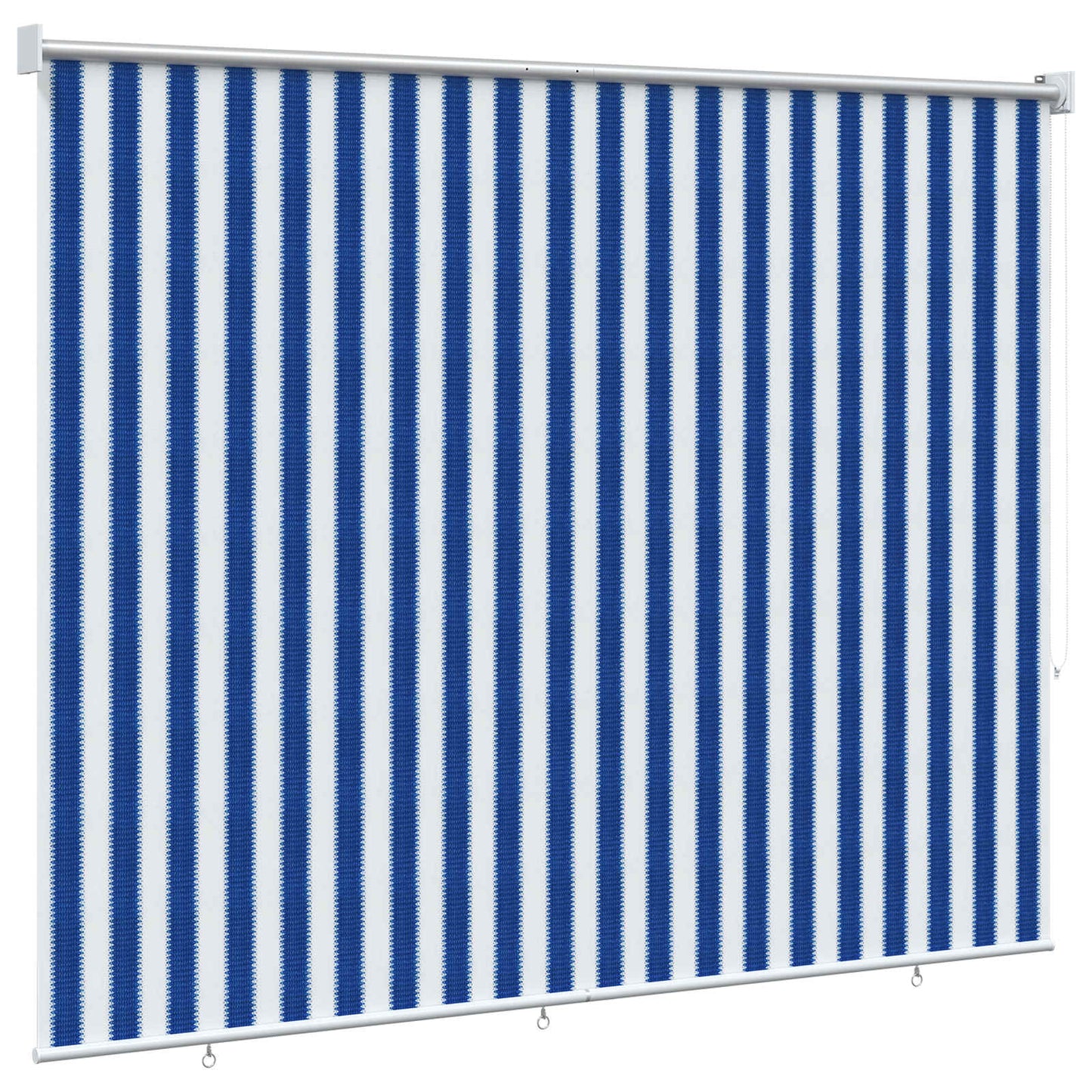 Kültéri Roló 90% UV Blokkolás Kék és Fehér Csíkos 180 x 140 cm