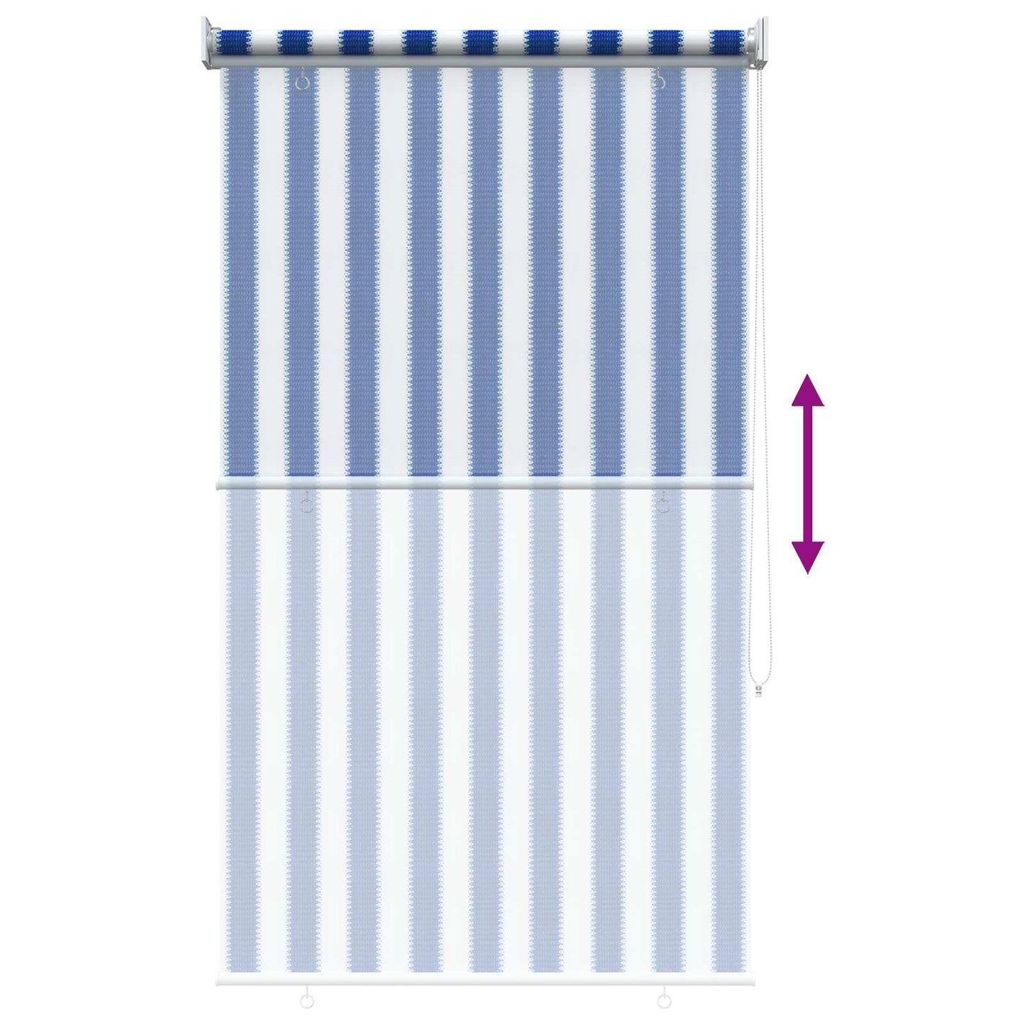 Kültéri Roló 90% UV Blokkolás Kék és Fehér Csíkos 80 x 230 cm
