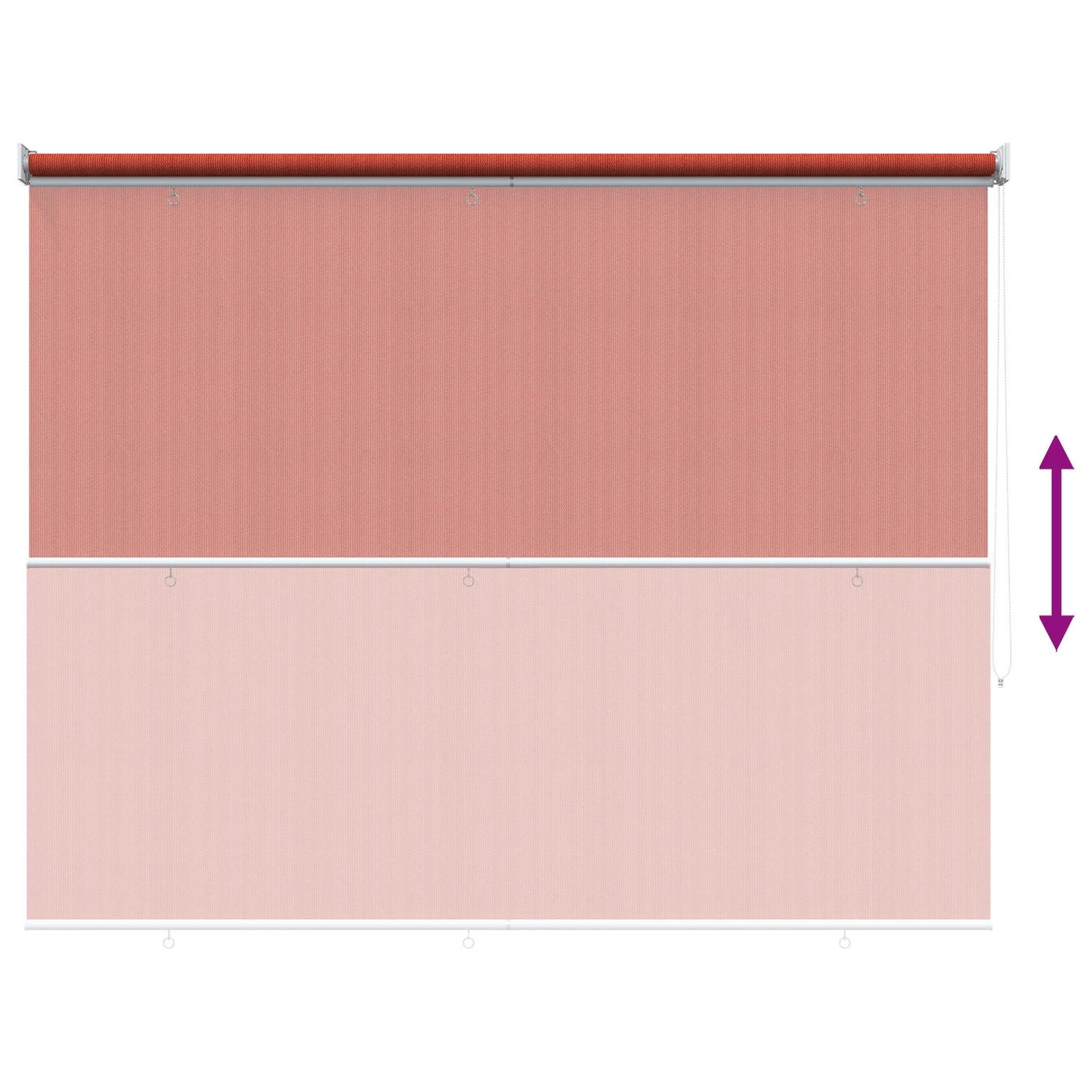 Kültéri Roló 90% UV Blokkolás Terrakotta 140 x 230 cm HDPE