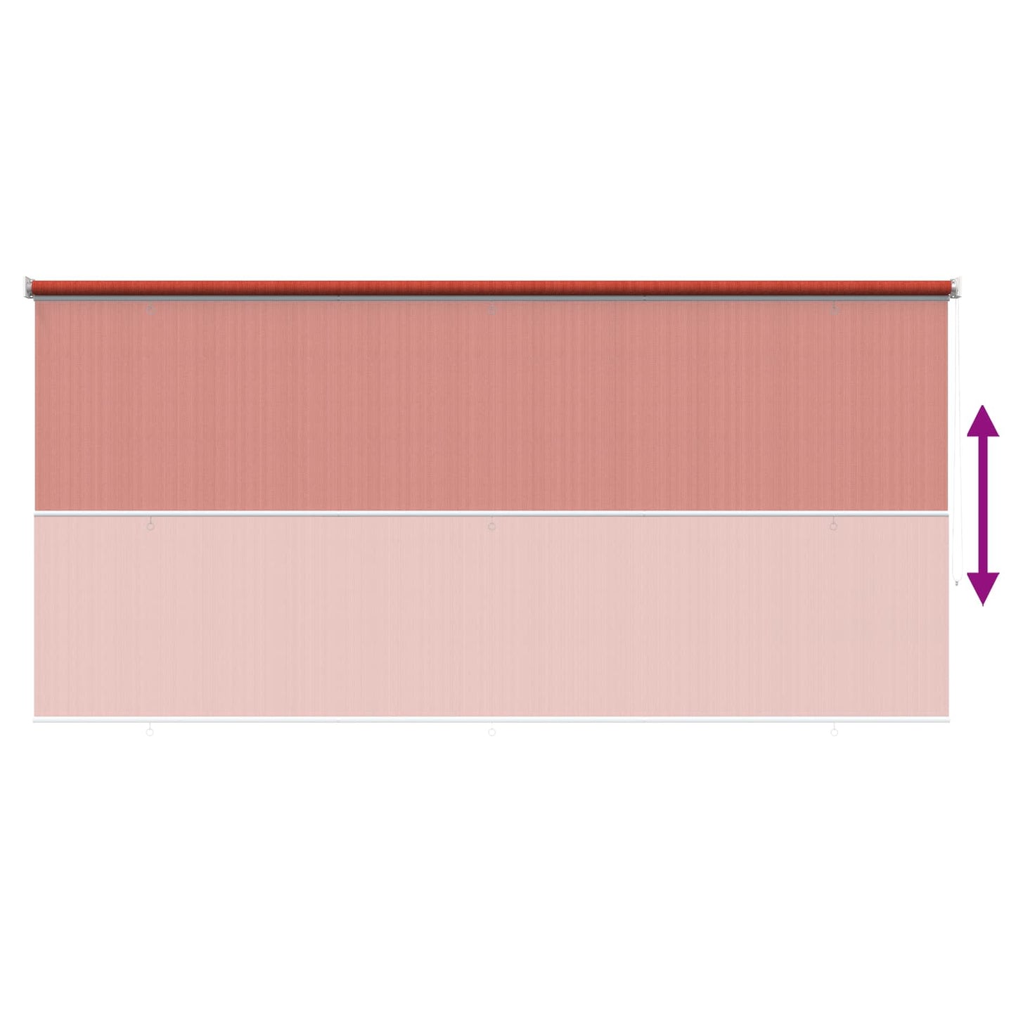 Kültéri Roló 90% UV Blokkolás Terrakotta 240 x 230 cm HDPE