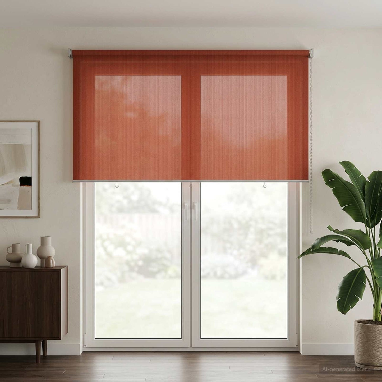 Kültéri Roló 90% UV Blokkolás Terrakotta 400 x 230 cm HDPE