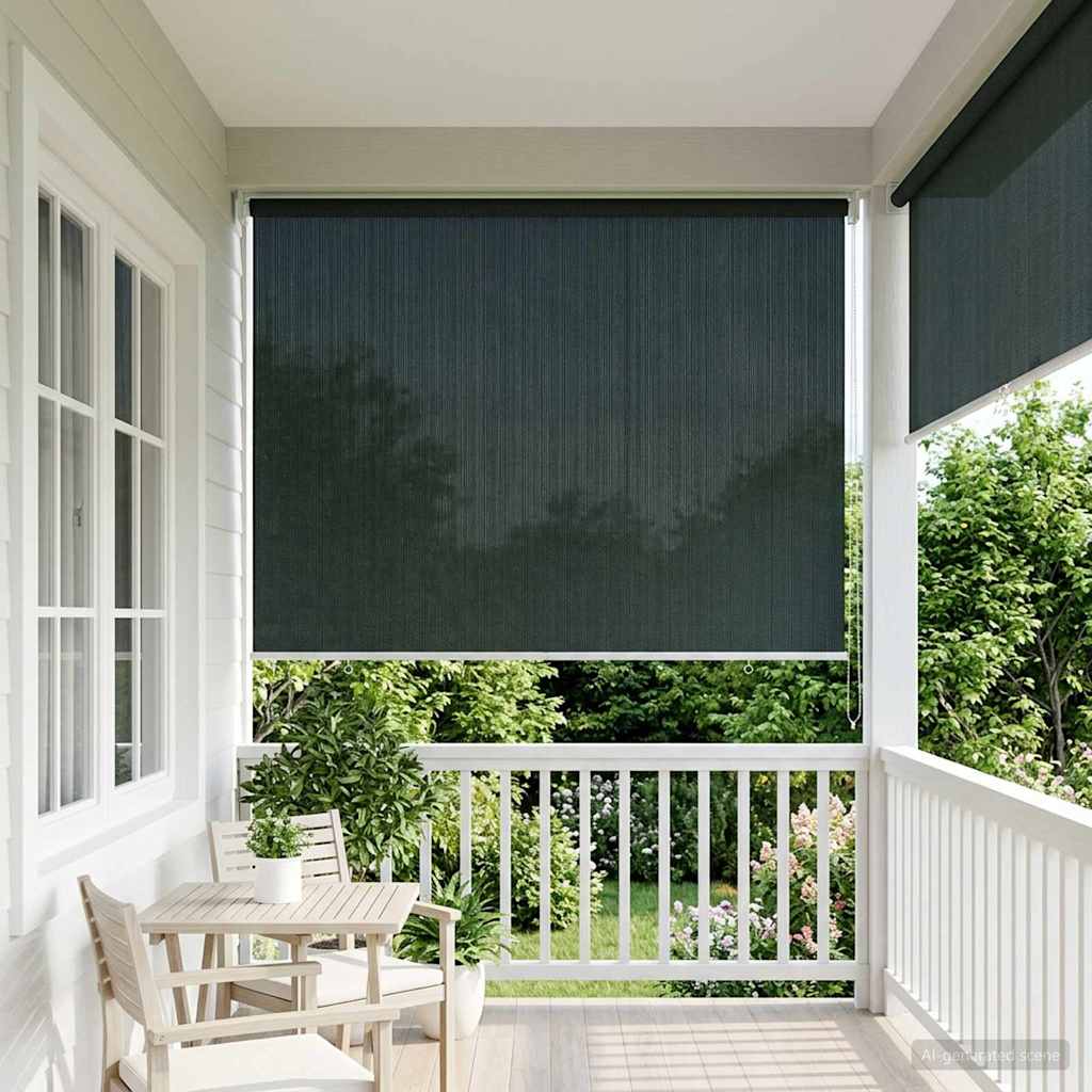 Kültéri Roló 90% UV Blokkolás Sötétzöld 140 x 140 cm HDPE