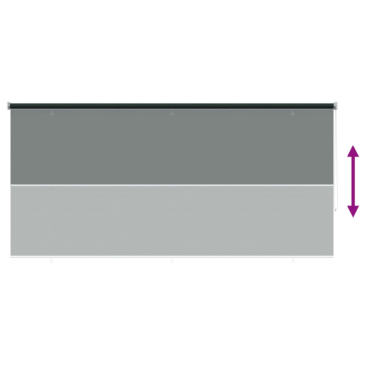 Kültéri Roló 90% UV Blokkolás Sötétzöld 400 x 140 cm HDPE