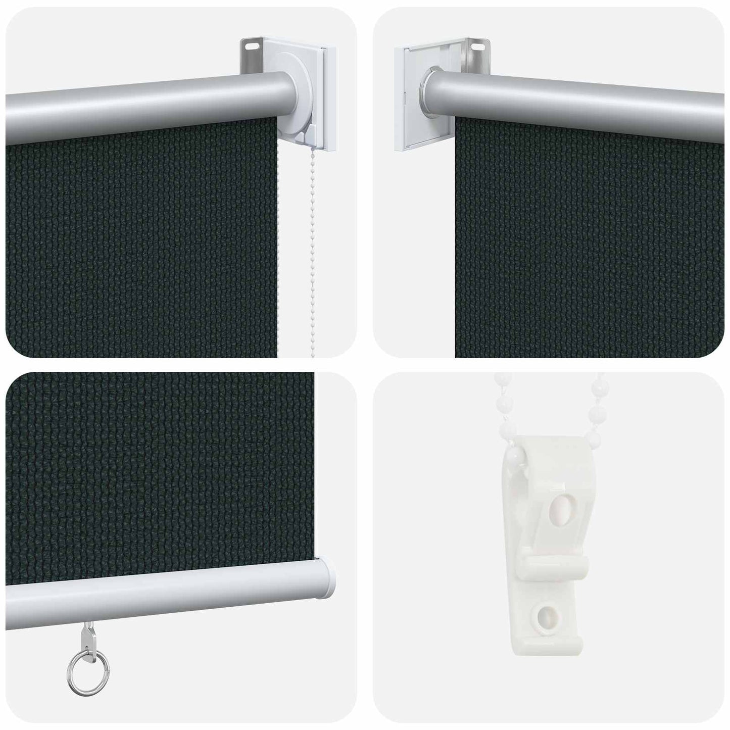 Kültéri Roló 90% UV Blokkolás Sötétzöld 300 x 230 cm HDPE