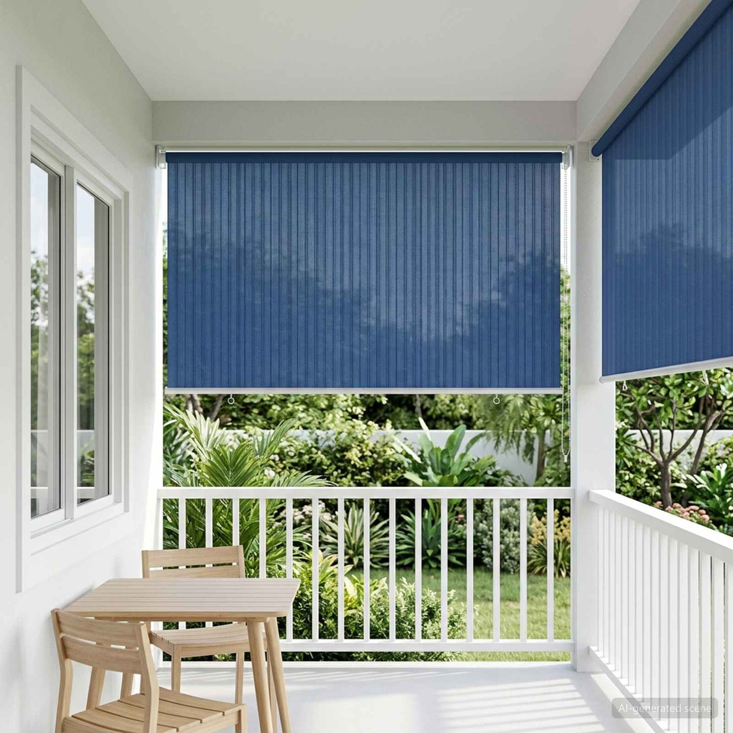 Kültéri Roló 90% UV Blokkolás Kék 140 x 140 cm HDPE