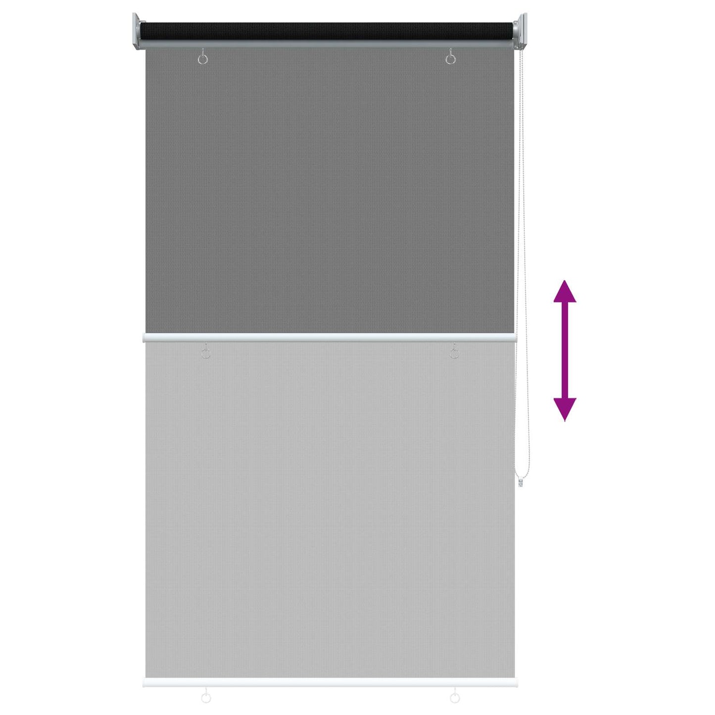 Kültéri Roló 90% UV Blokkolás Fekete 80 x 140 cm HDPE