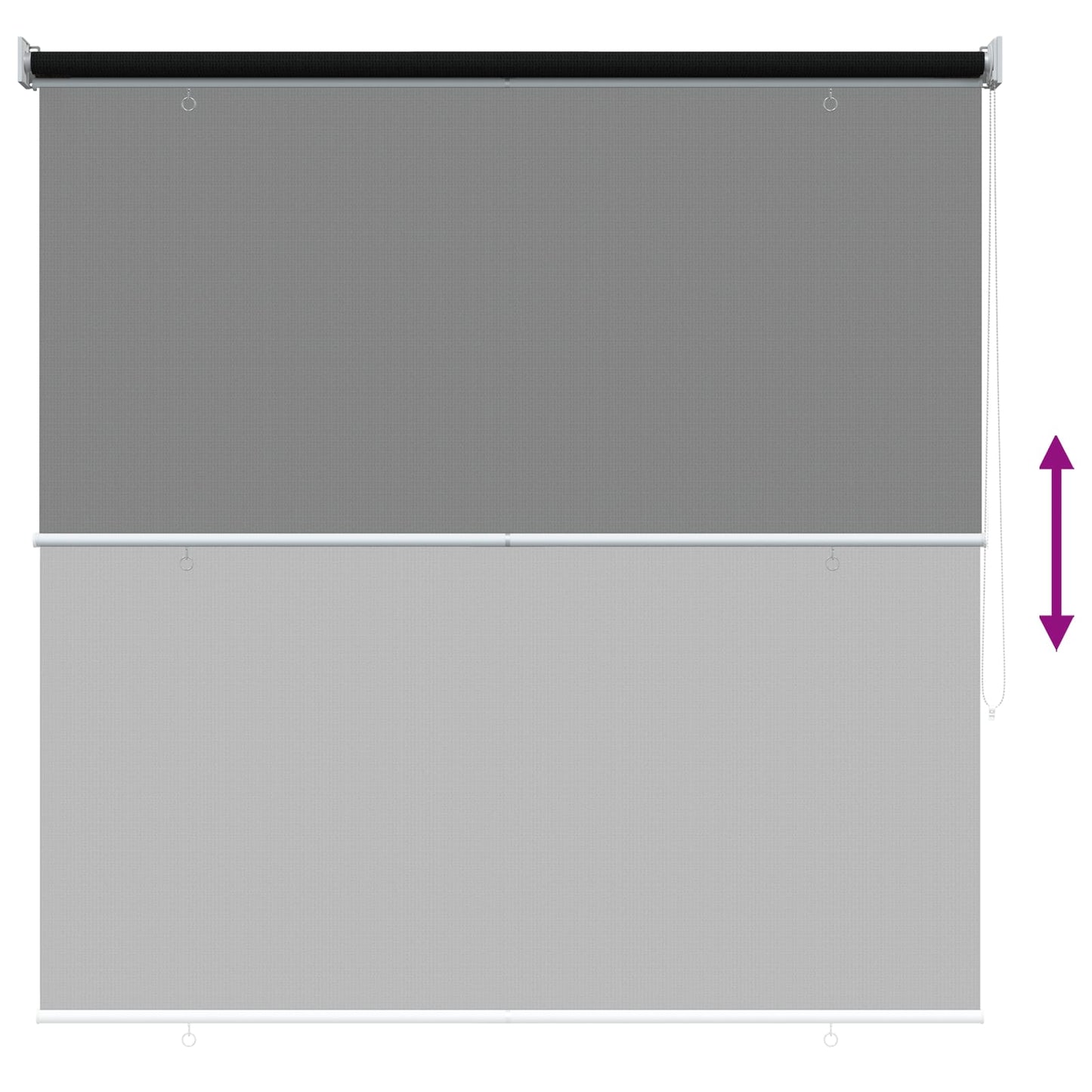 Kültéri Roló 90% UV Blokkolás Fekete 140 x 140 cm HDPE