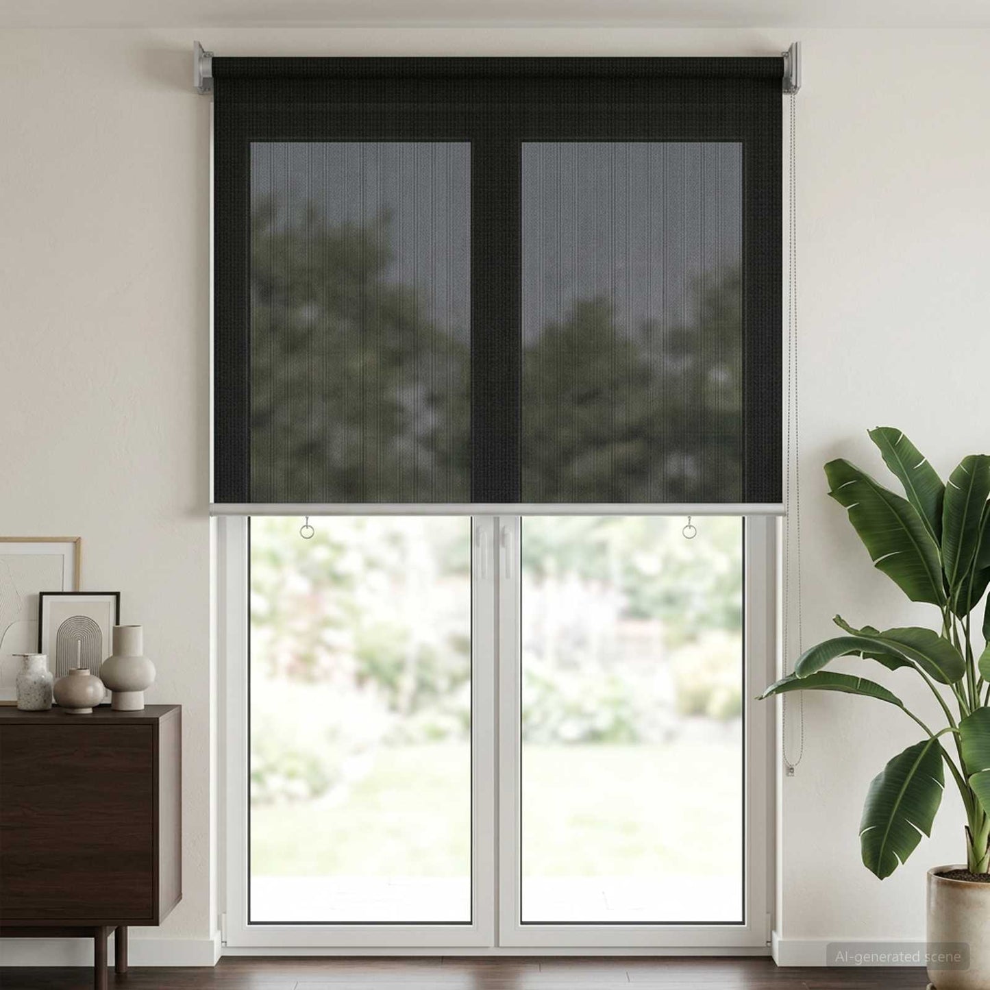 Kültéri Roló 90% UV Blokkolás Fekete 80 x 230 cm HDPE