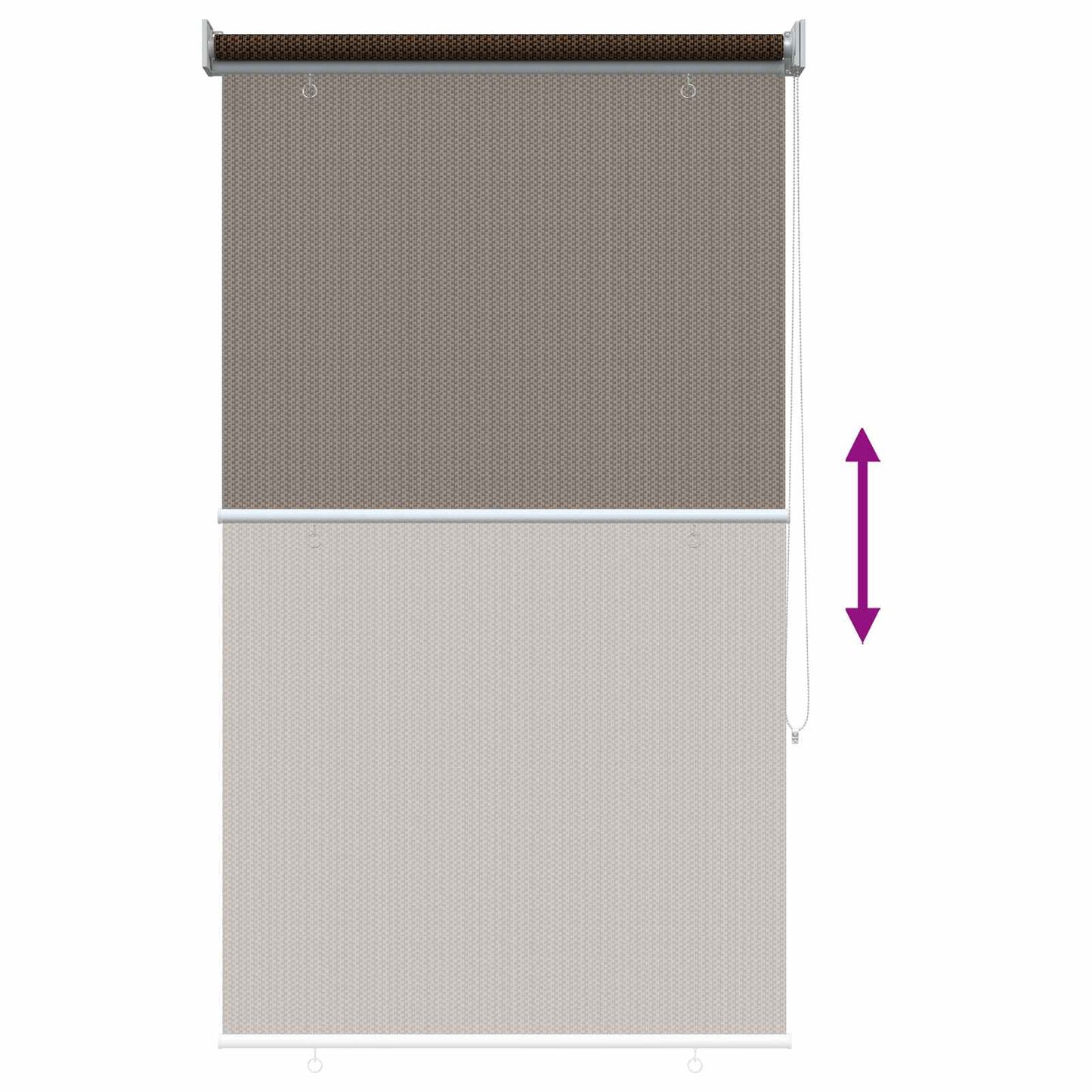 Kültéri Roló 90% UV Blokkolás Barna 60 x 140 cm HDPE