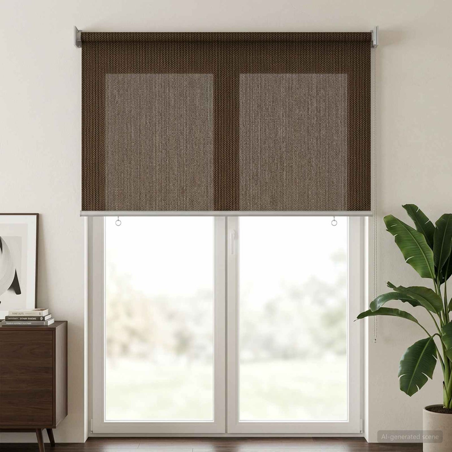Kültéri Roló 90% UV Blokkolás Barna 80 x 230 cm HDPE