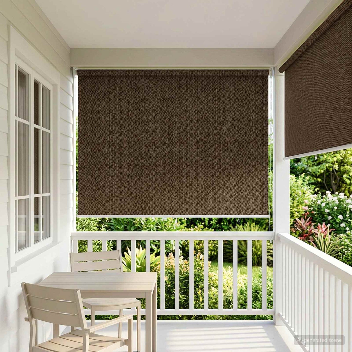 Kültéri Roló 90% UV Blokkolás Barna 120 x 230 cm HDPE