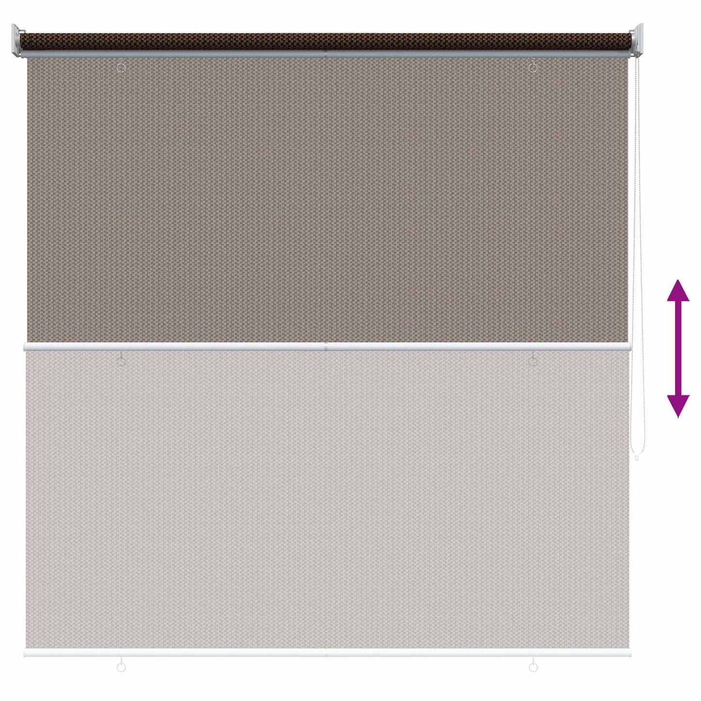 Kültéri Roló 90% UV Blokkolás Barna 120 x 230 cm HDPE
