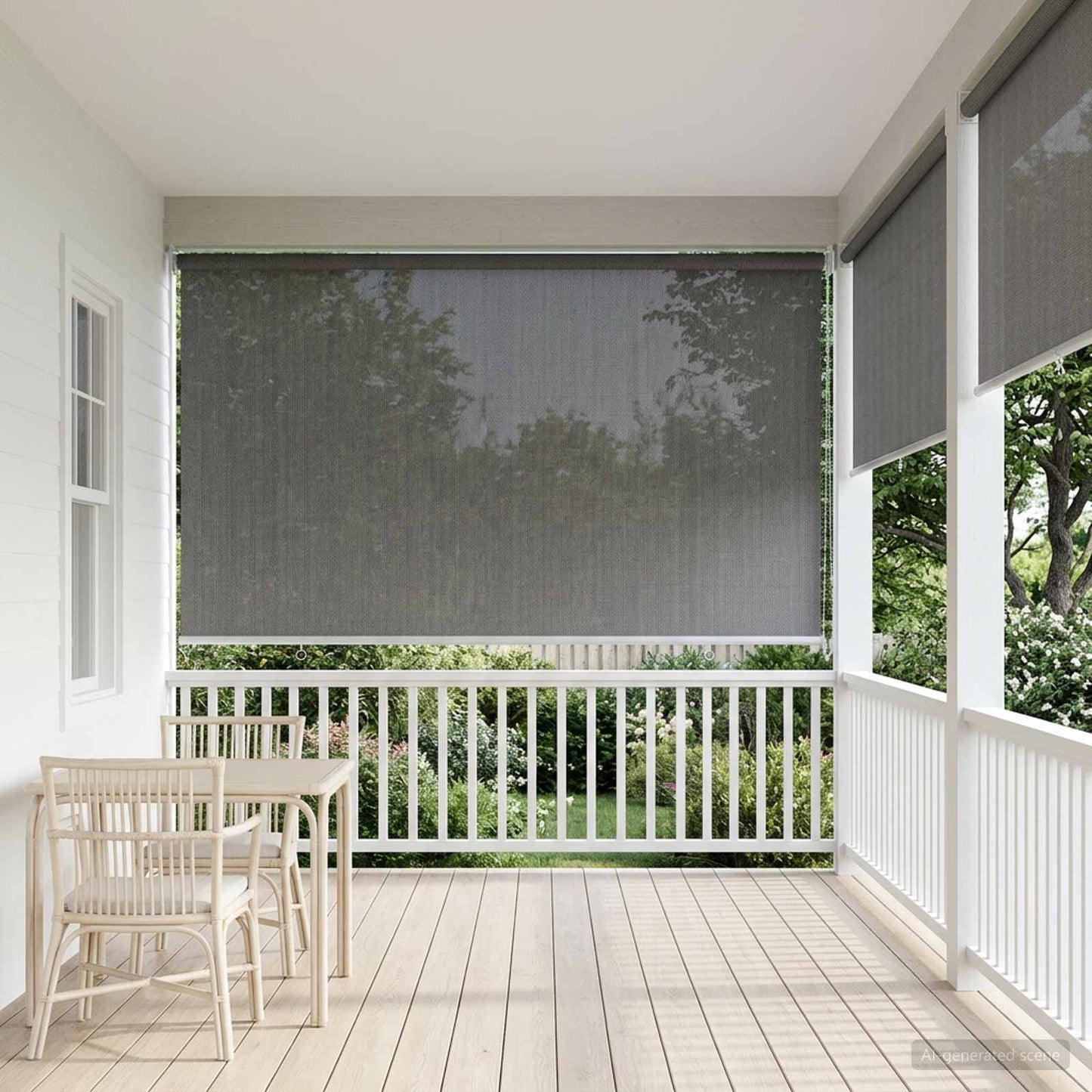 Kültéri Roló 90% UV Blokkolás Világosszürke 160 x 140 cm HDPE