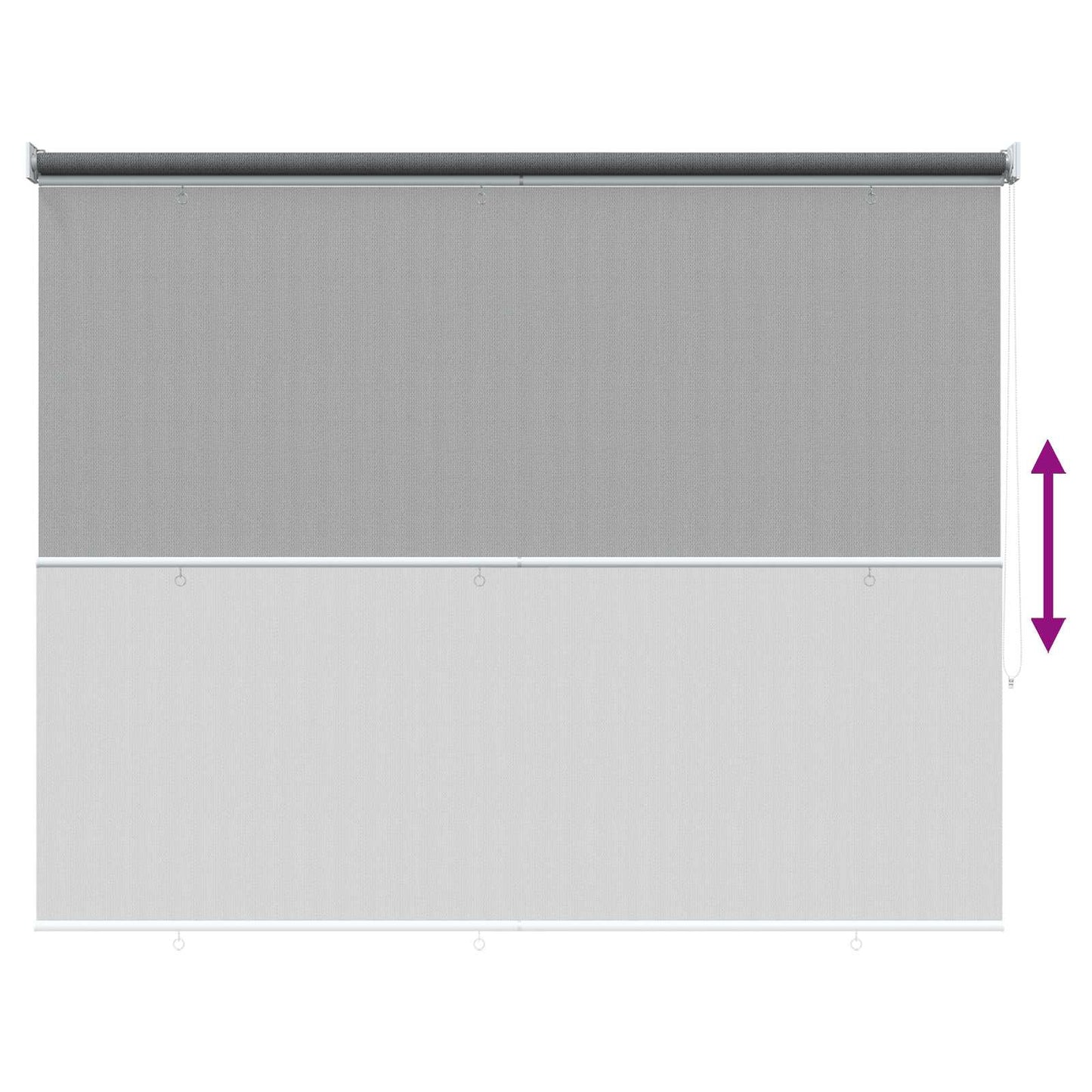 Kültéri Roló 90% UV Blokkolás Világosszürke 160 x 140 cm HDPE