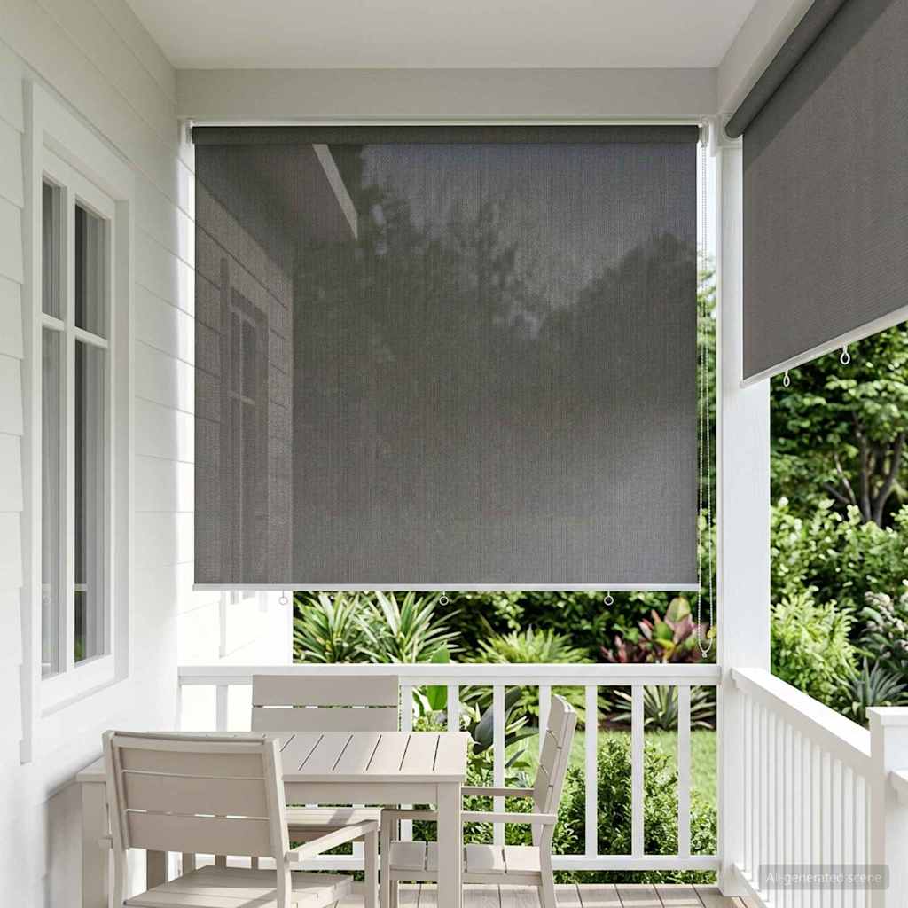 Kültéri Roló 90% UV Blokkolás Világosszürke 220 x 140 cm HDPE