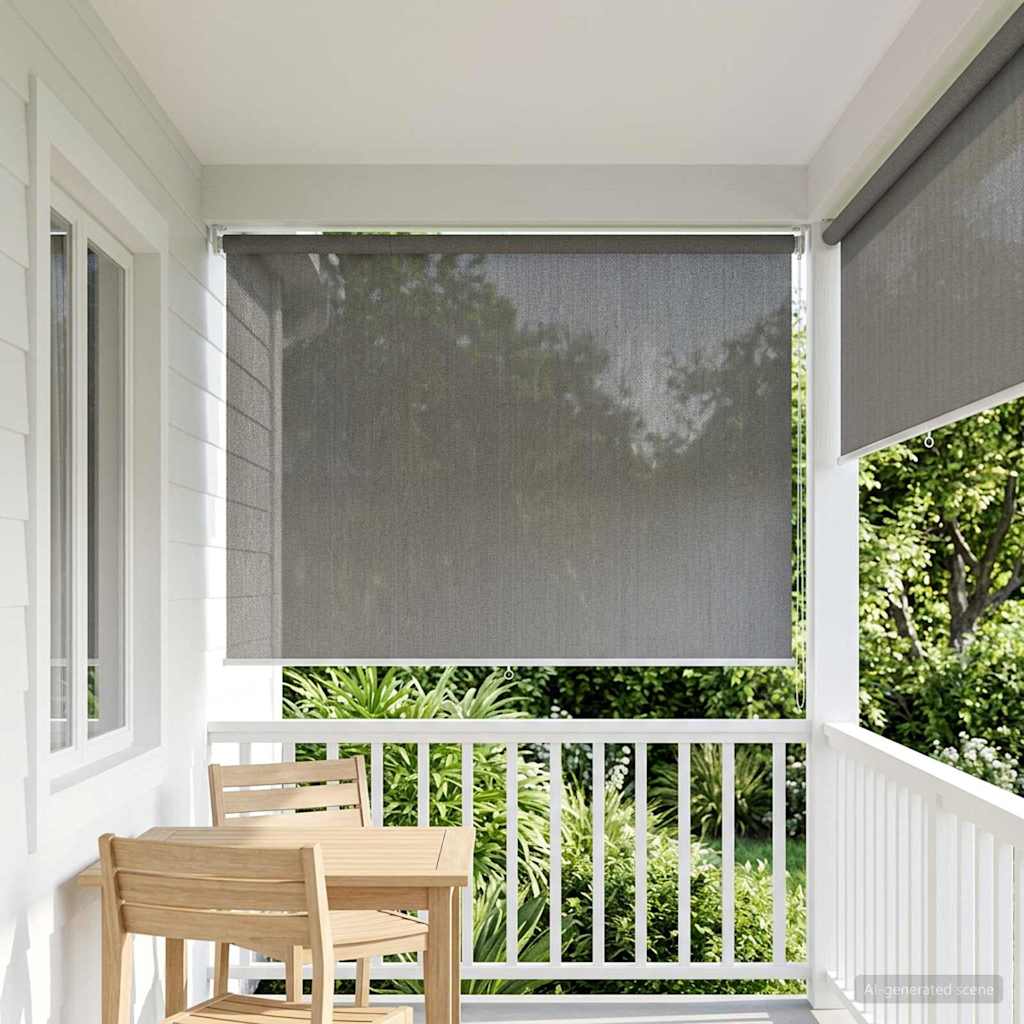 Kültéri Roló 90% UV Blokkolás Világosszürke 240 x 140 cm HDPE