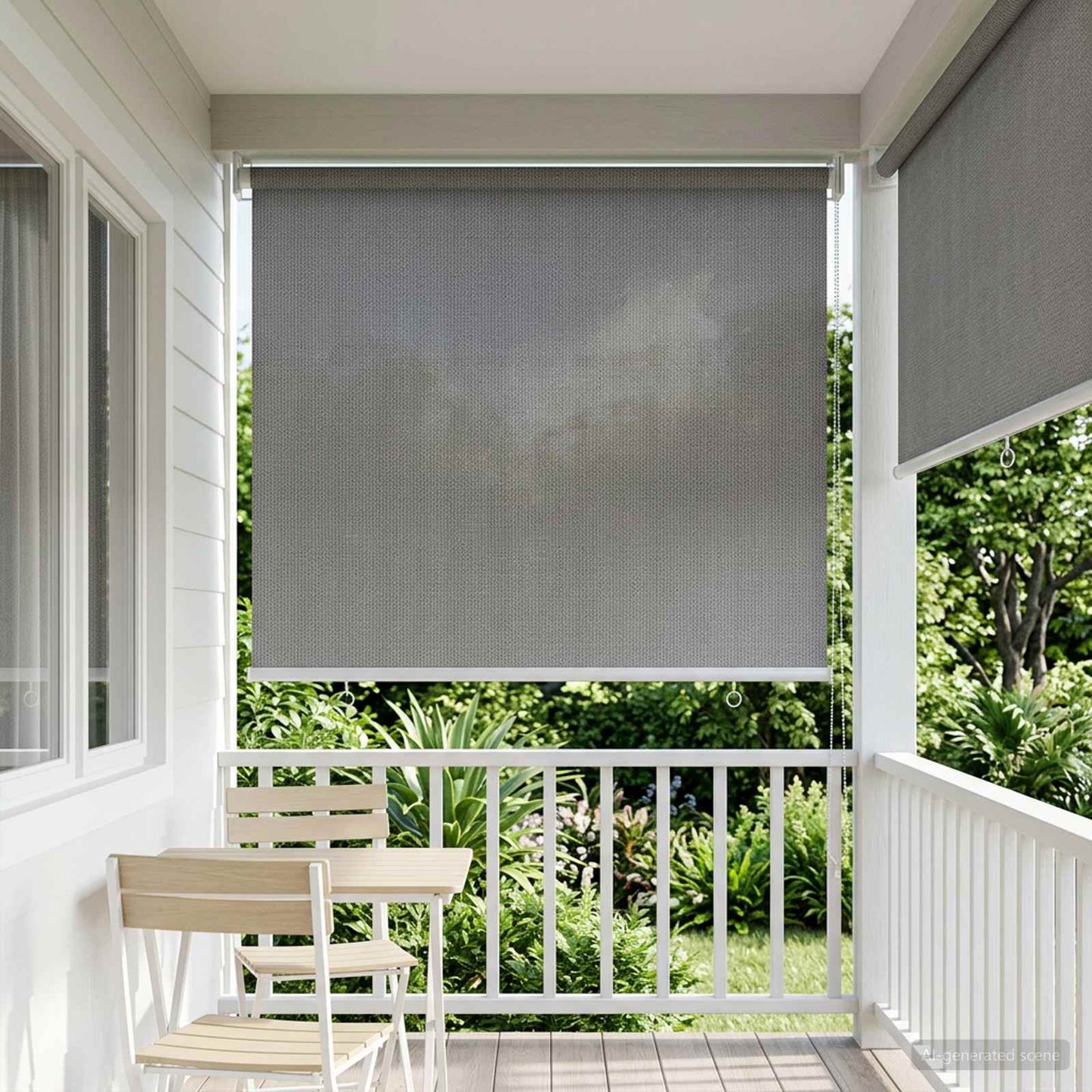 Kültéri Roló 90% UV Blokkolás Világosszürke 80 x 230 cm HDPE