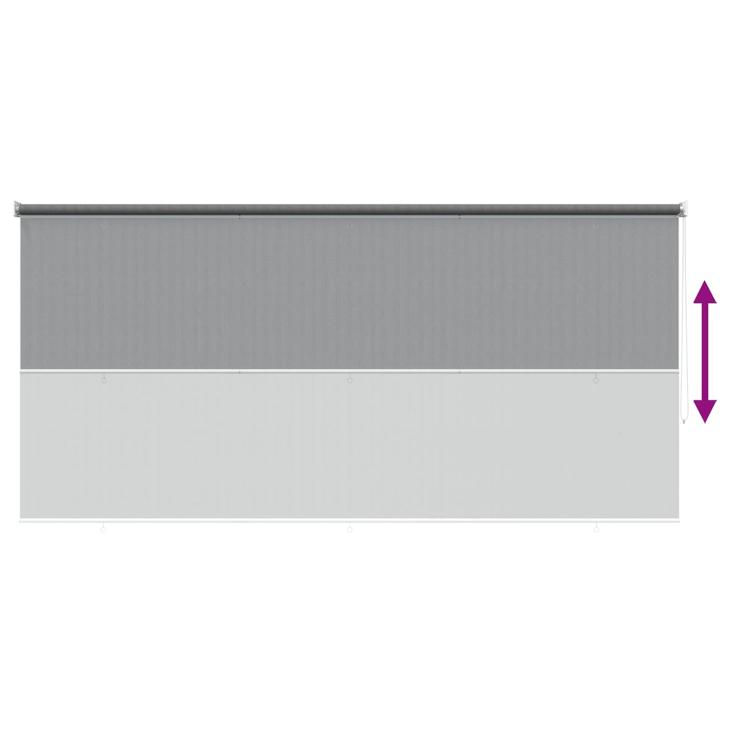 Kültéri Roló 90% UV Blokkolás Világosszürke 350 x 230 cm HDPE