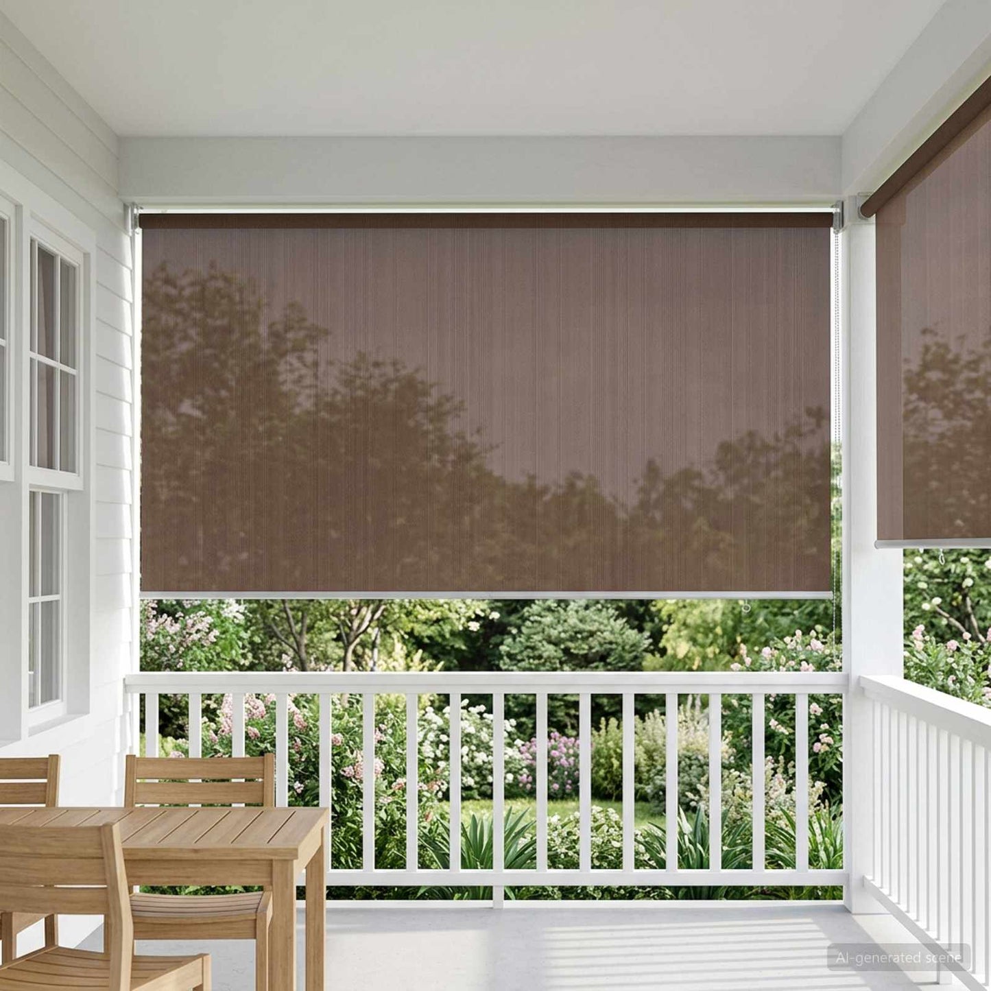 Kültéri Roló 90% UV Blokkolás Tópszínű 140 x 140 cm HDPE