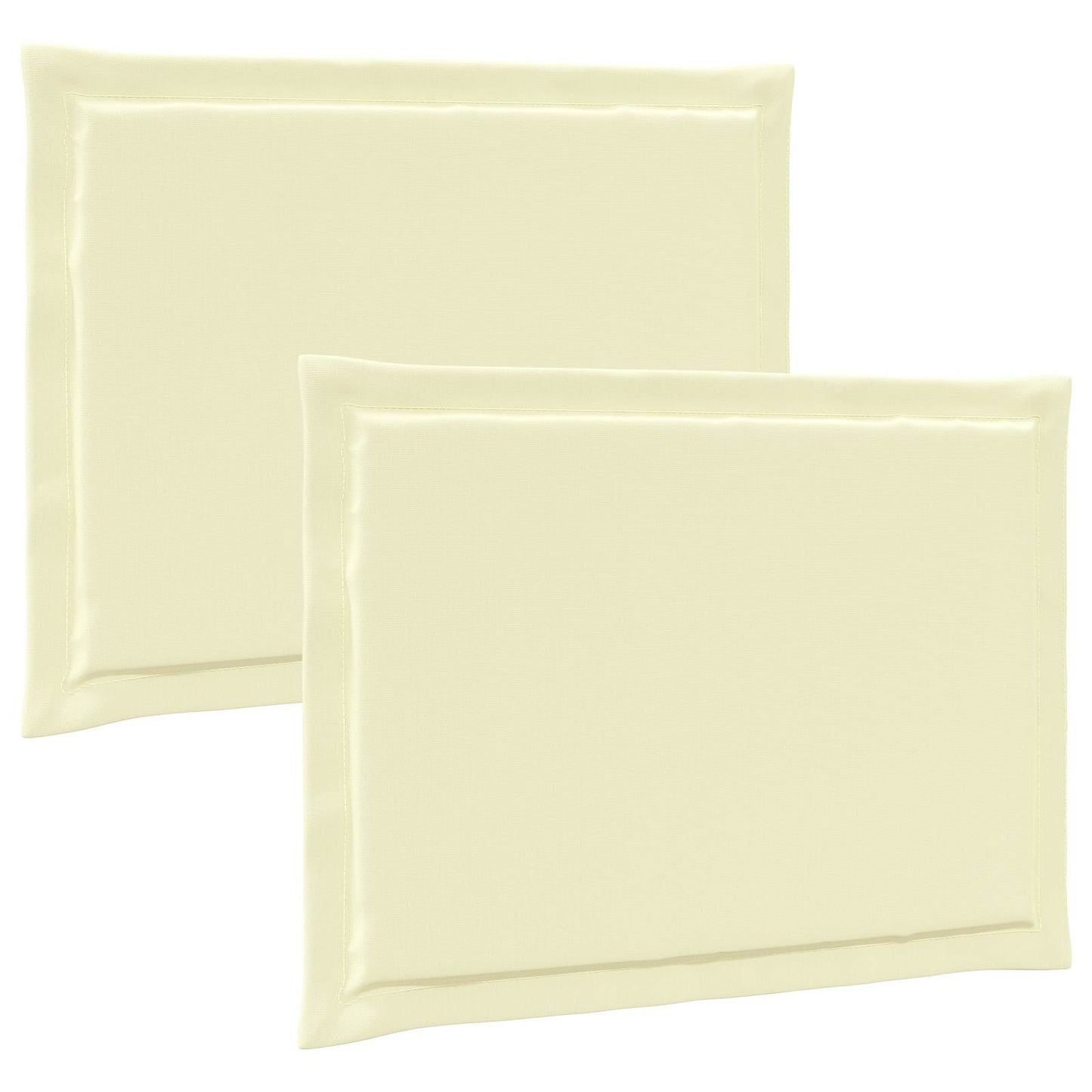 Ülőpárnák 2 pcs Krém 47 x 36 x 2 cm Poliészter