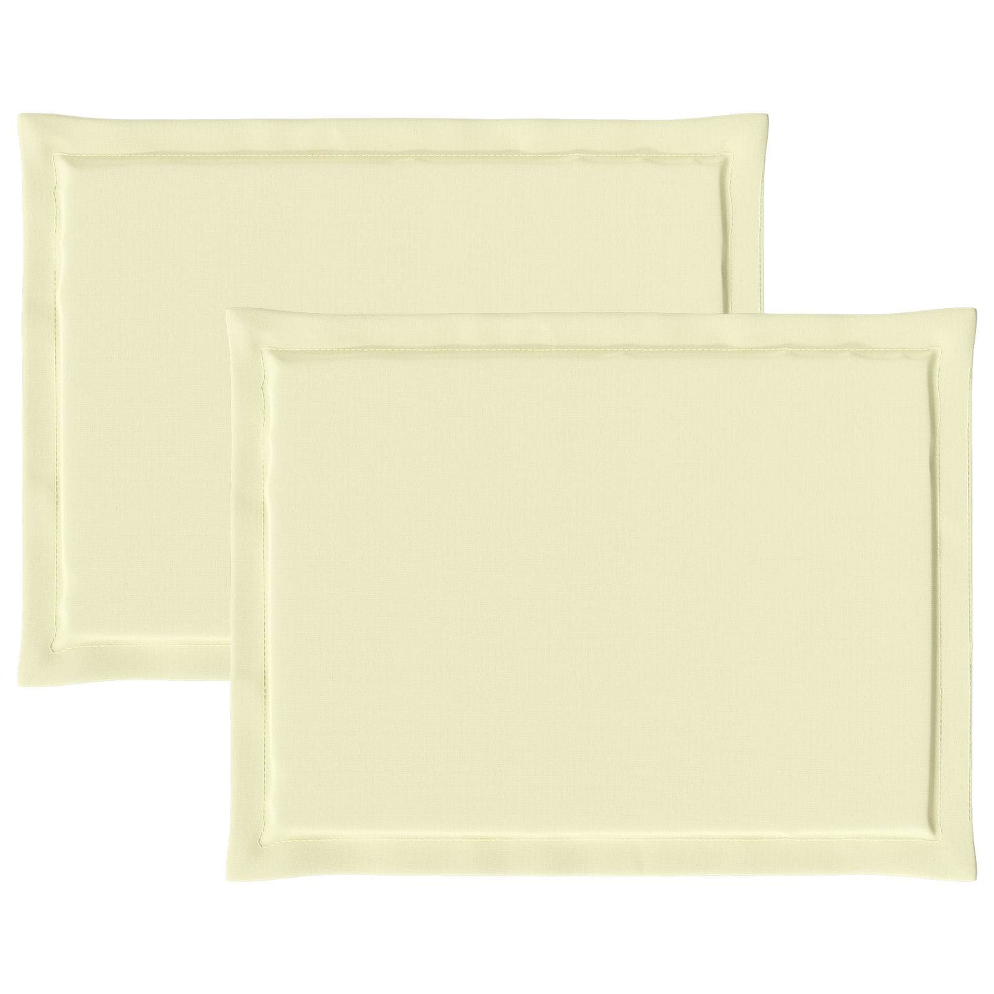 Ülőpárnák 2 pcs Krém 47 x 36 x 2 cm Poliészter