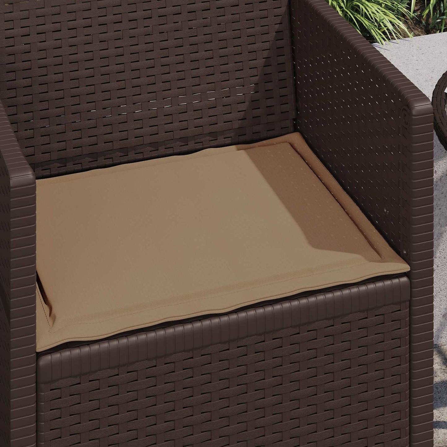 Ülőpárnák 2 pcs Tópszínű 47 x 36 x 2 cm Poliészter