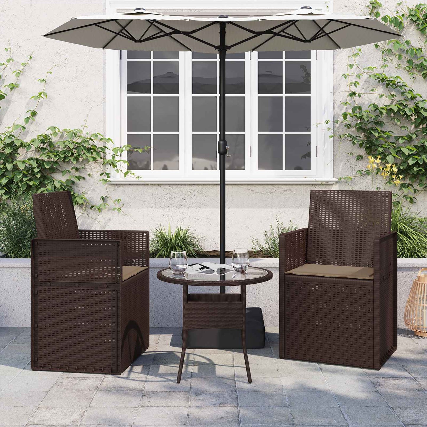 Ülőpárnák 2 pcs Tópszínű 47 x 36 x 2 cm Poliészter